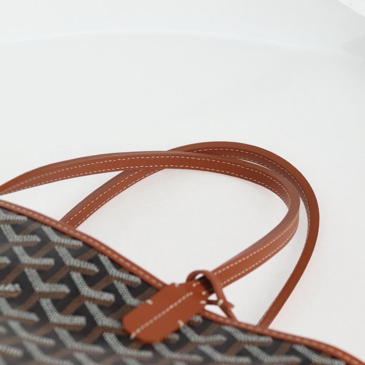 GOYARD Saint Louis PM Tote Bag Brown Black PVC