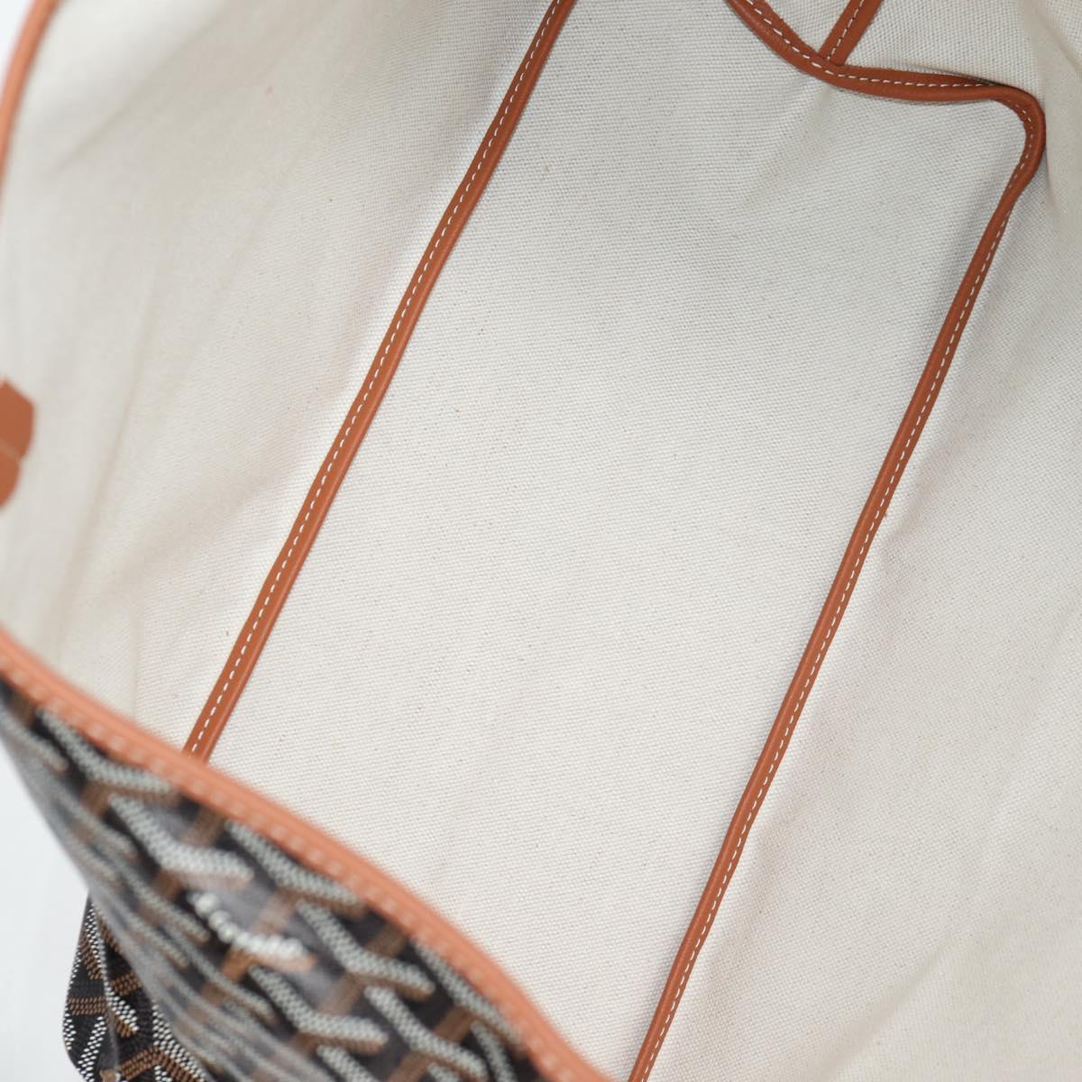 GOYARD Saint Louis PM Tote Bag Brown Black Silver PVC