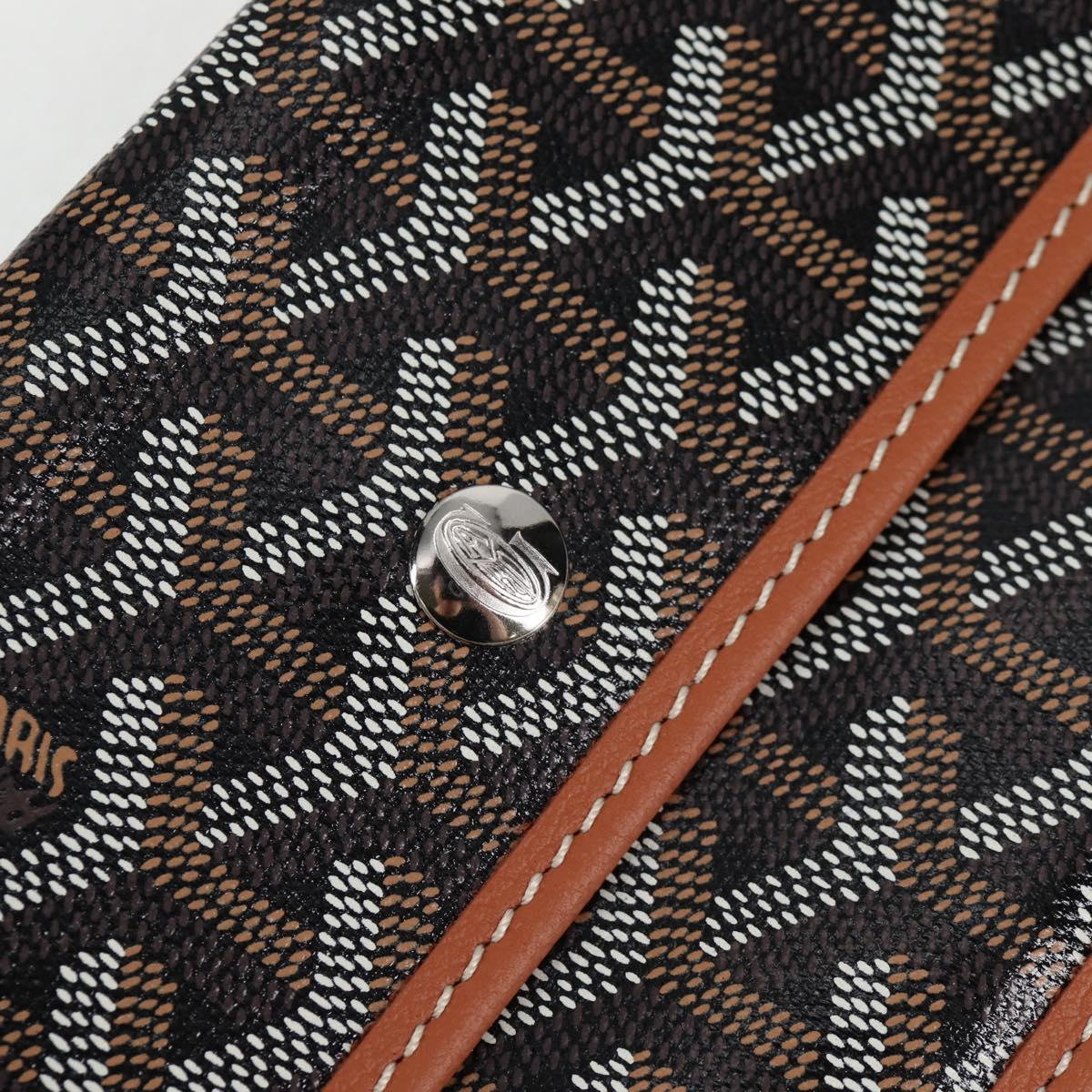 GOYARD Saint Louis PM Tote Bag Brown Black Silver PVC
