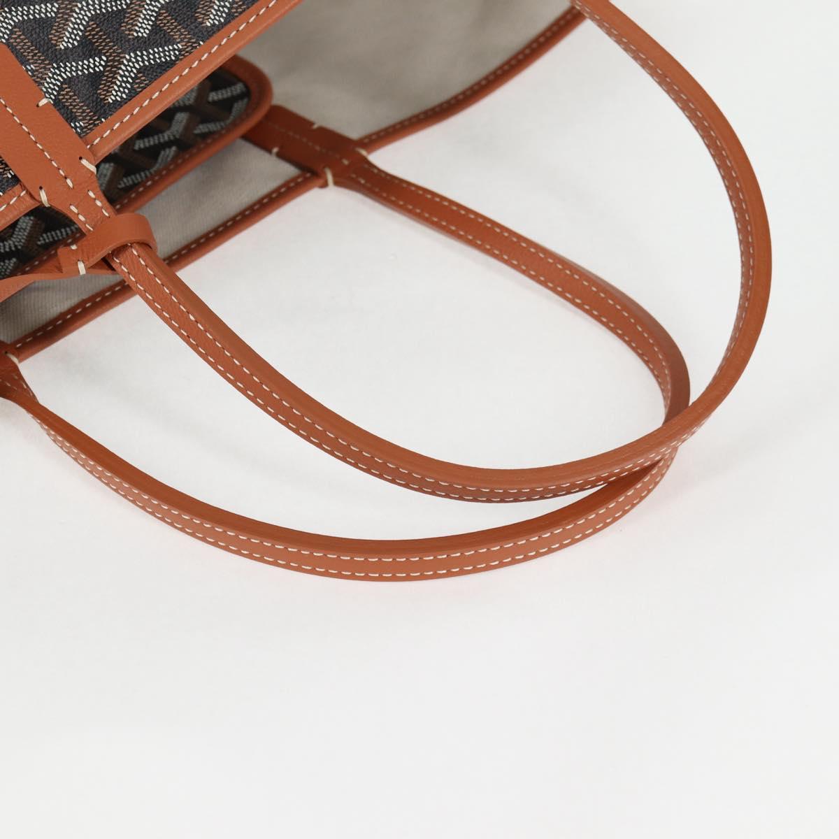 GOYARD Saint Louis PM Tote Bag Brown Black Silver PVC