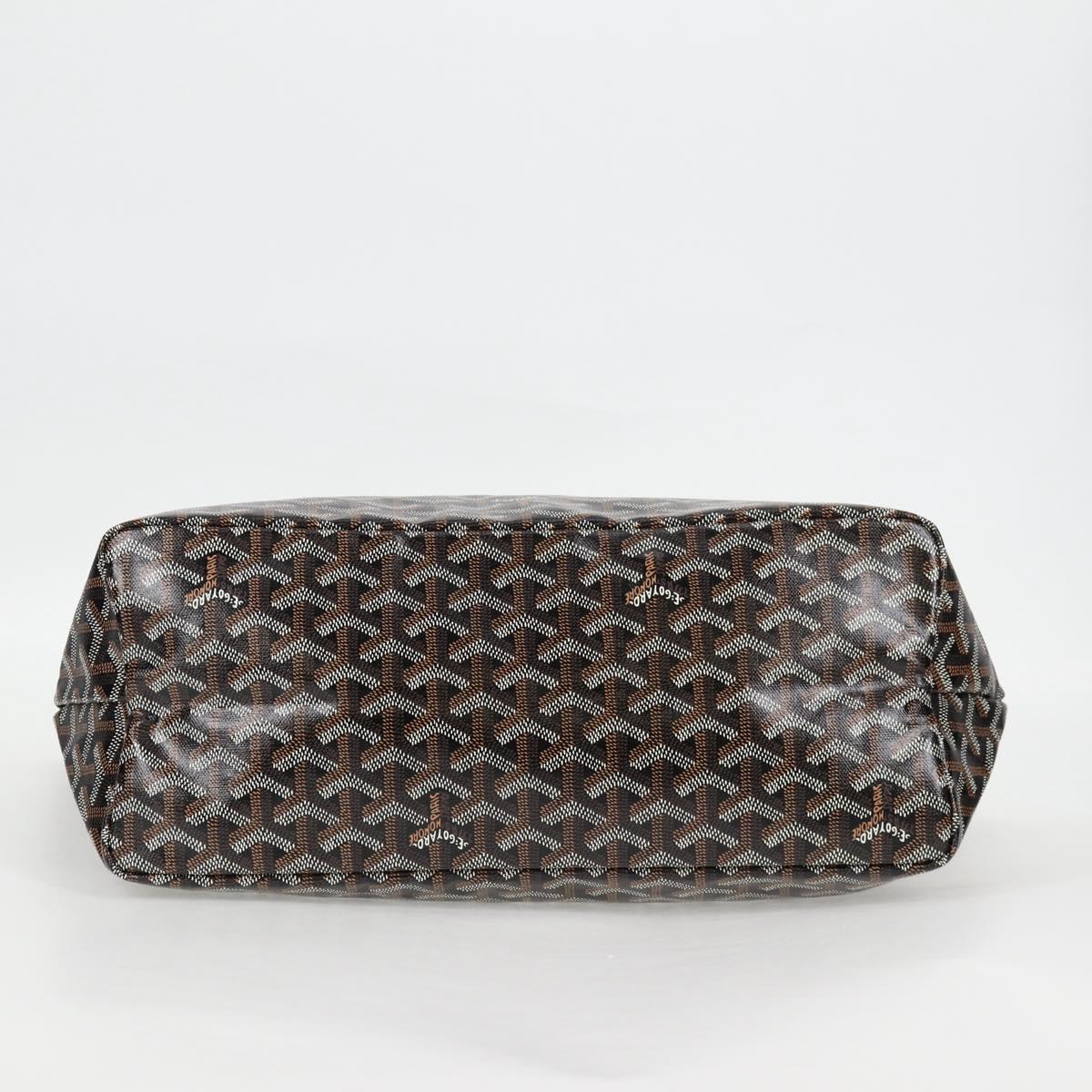 GOYARD Saint Louis PM Tote Bag Brown Black Silver PVC