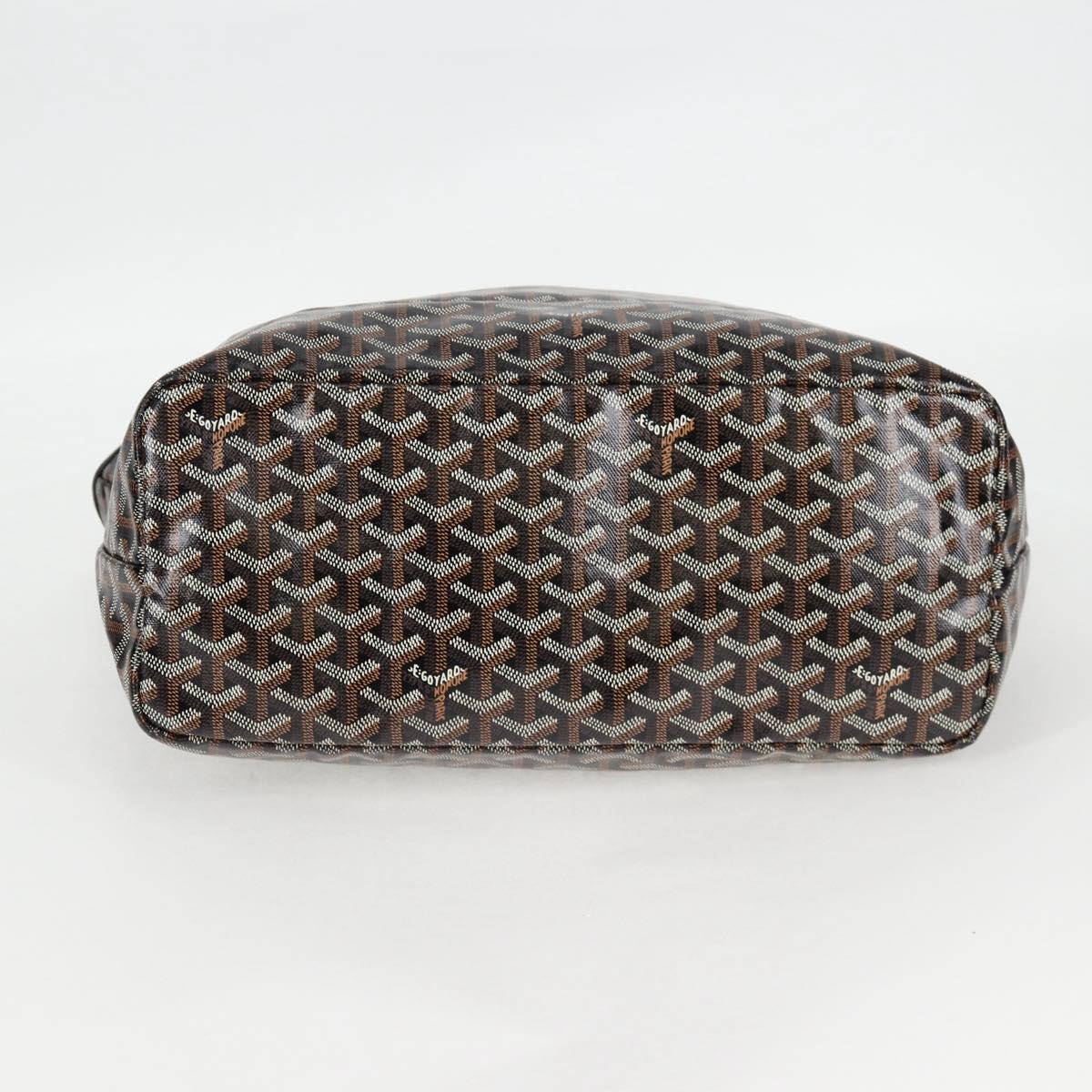 GOYARD Saint Louis PM Tote Bag Black Silver PVC