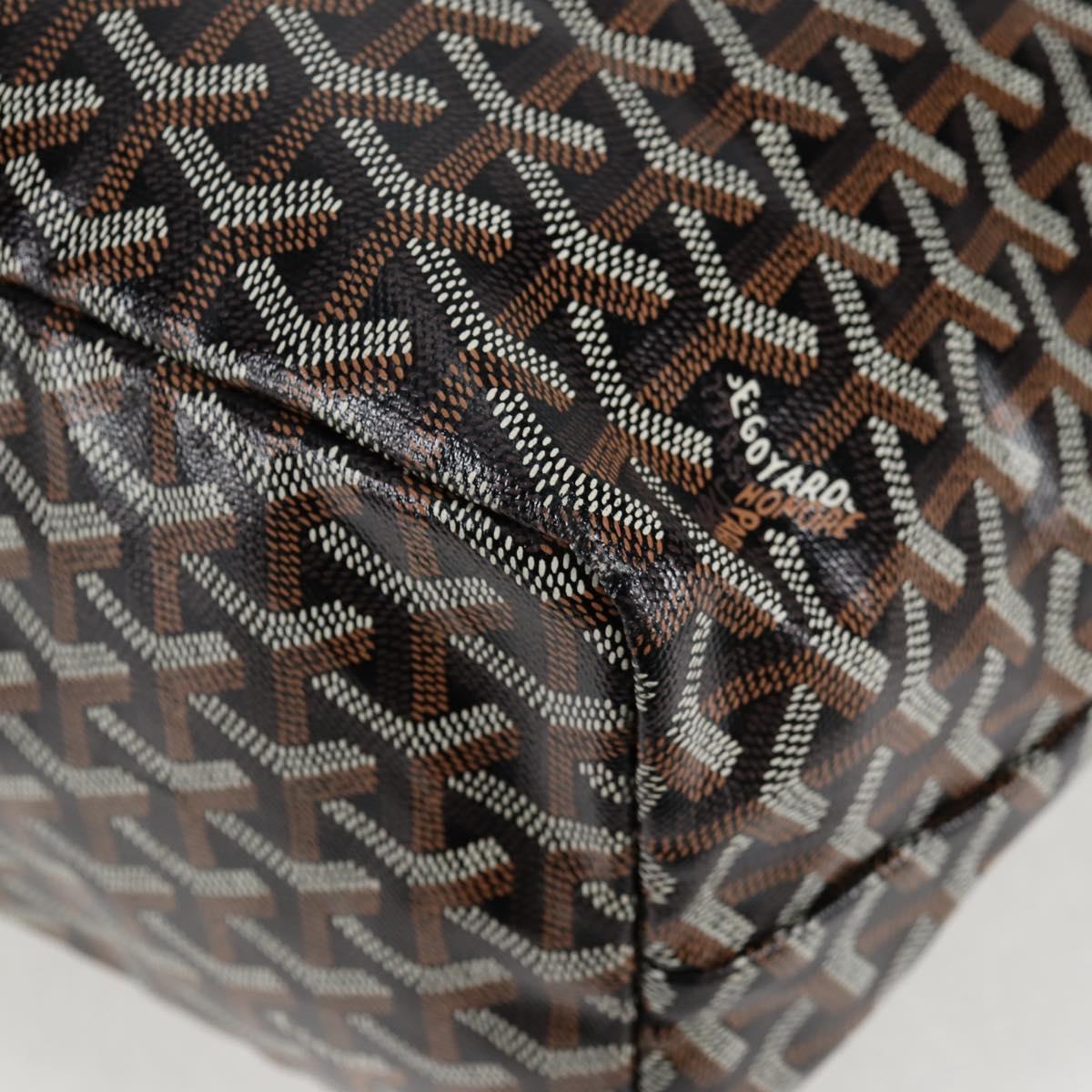 GOYARD Saint Louis PM Tote Bag Black Silver PVC