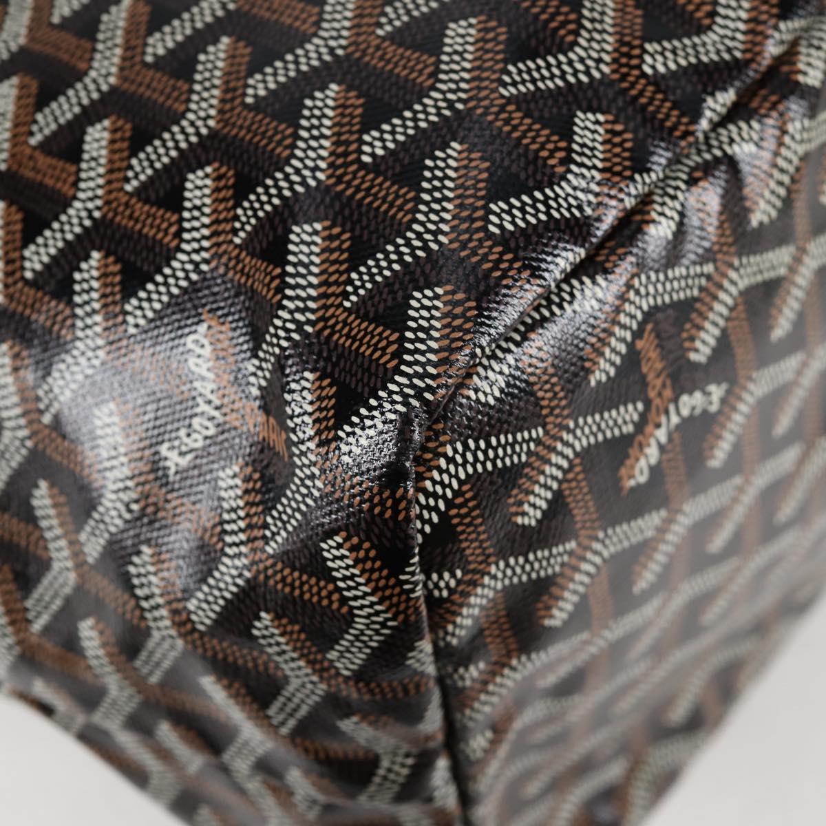 GOYARD Saint Louis PM Tote Bag Black Silver PVC