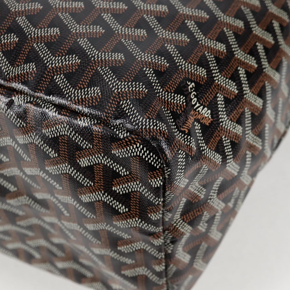 GOYARD Saint Louis PM Tote Bag Black Silver PVC