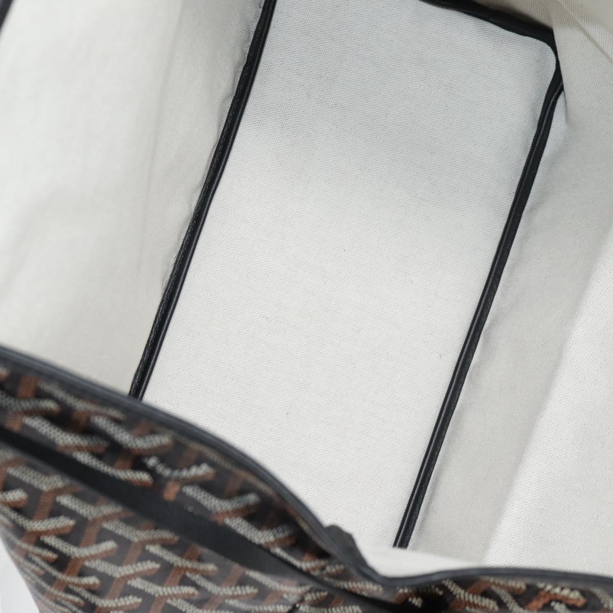 GOYARD Saint Louis PM Tote Bag Black Silver PVC