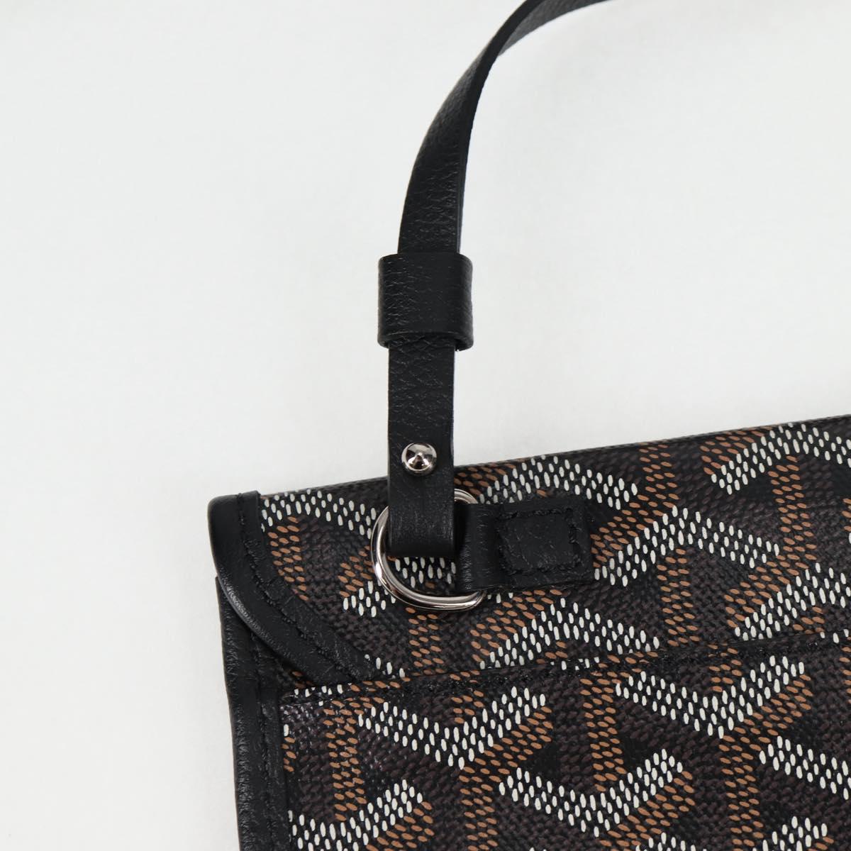 GOYARD Saint Louis PM Tote Bag Black Silver PVC