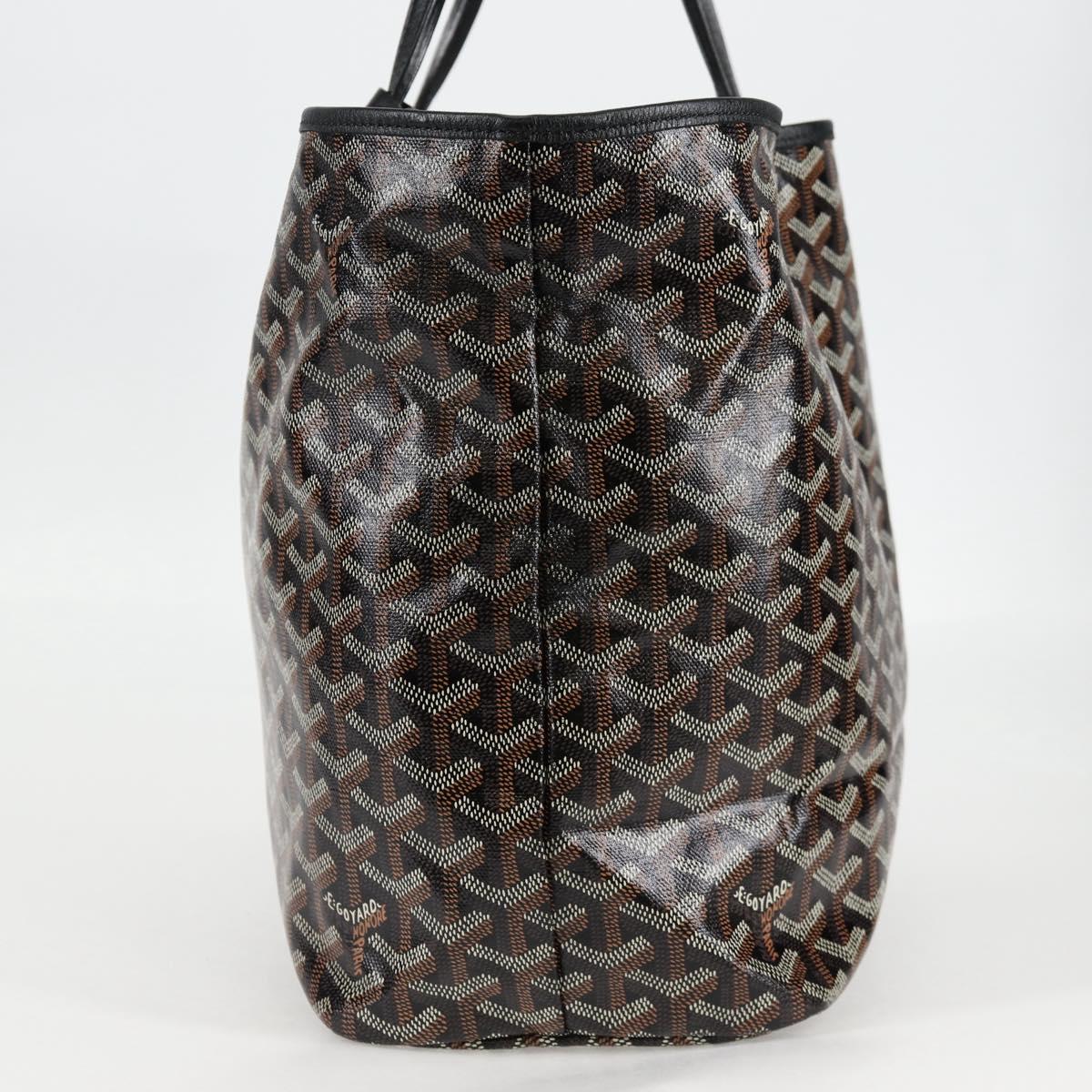 GOYARD Saint Louis PM Tote Bag Black Silver PVC