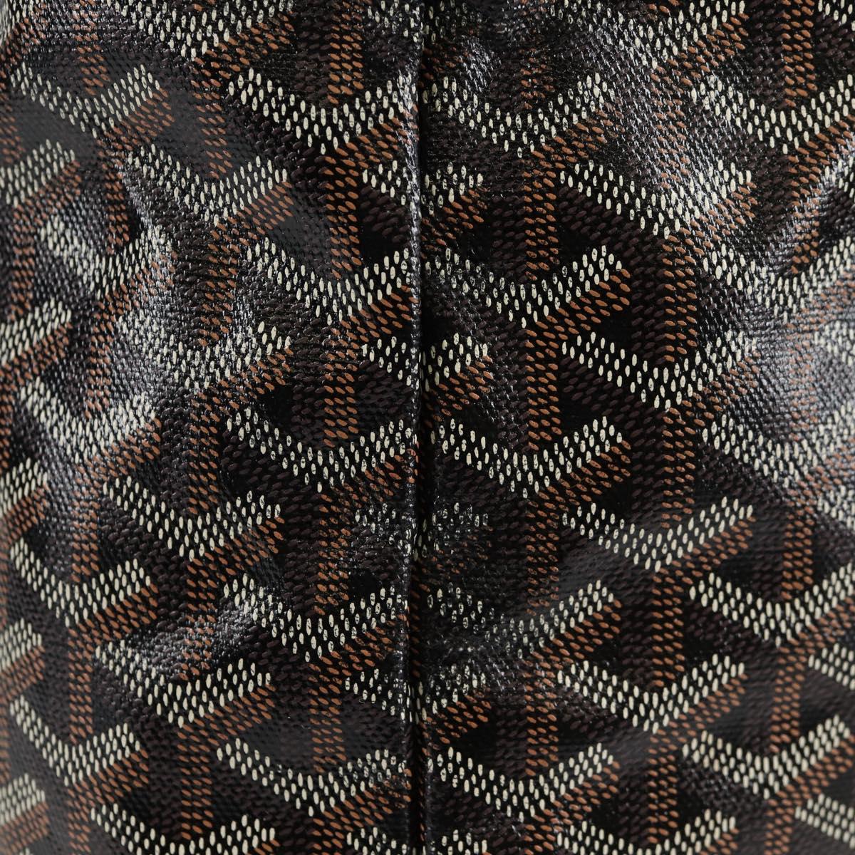 GOYARD Saint Louis PM Tote Bag Black Silver PVC