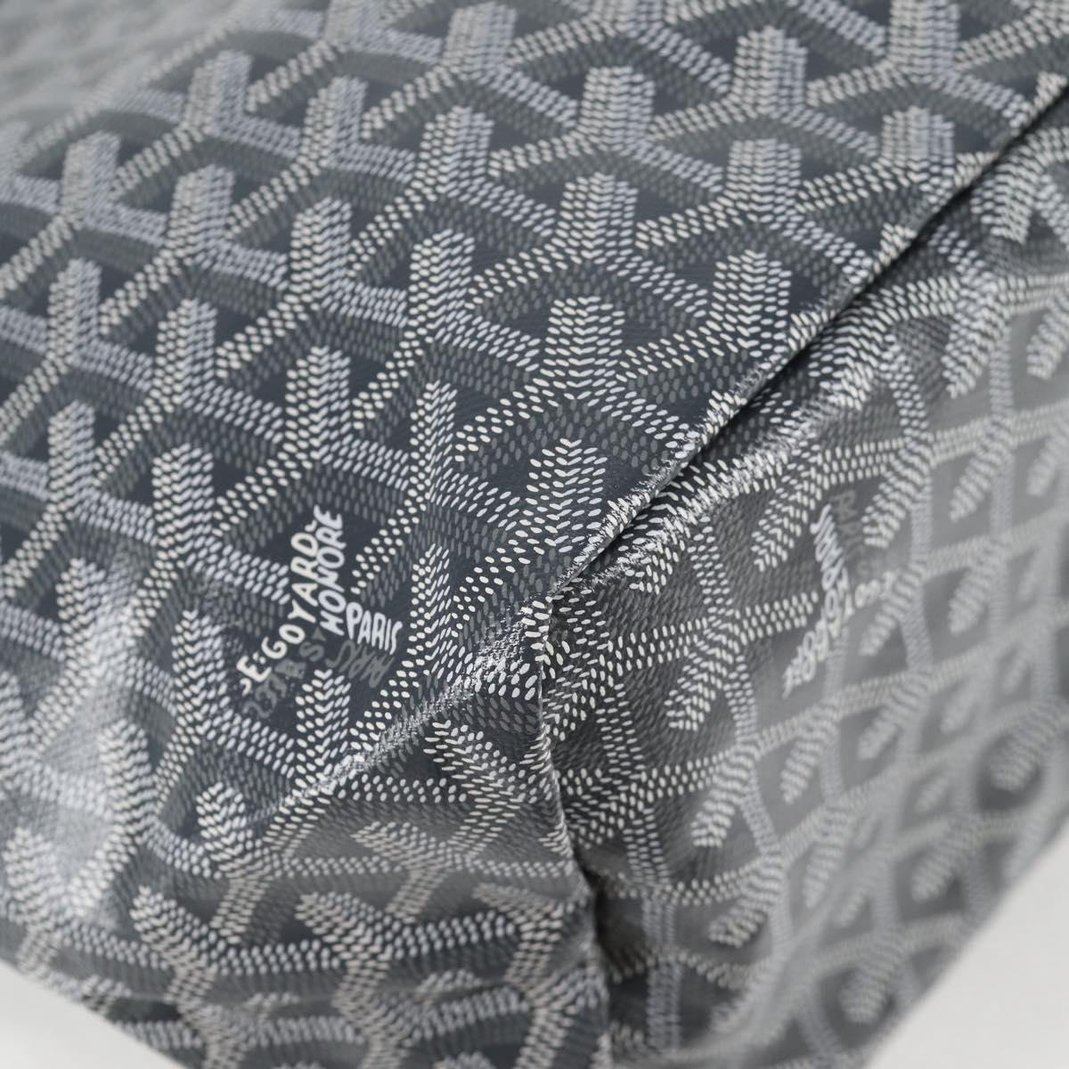 GOYARD Saint Louis PM Tote Bag Grey Silver PVC