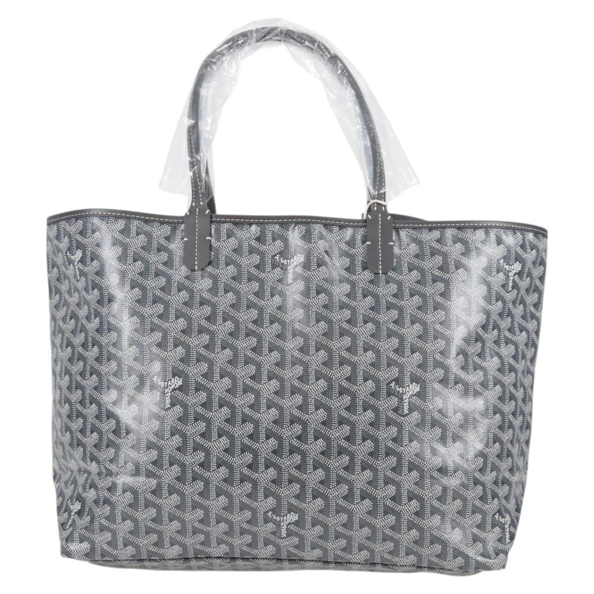 GOYARD Saint Louis PM Tote Bag Grey Silver PVC