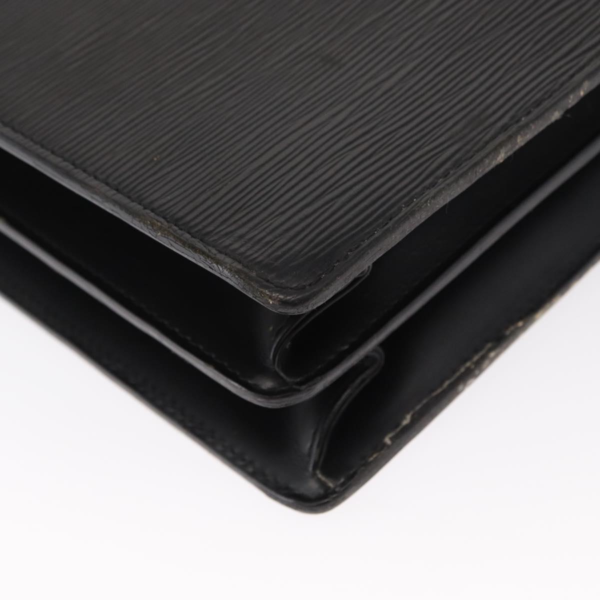 LOUIS VUITTON Epi Serviette Ambassador Business Bag Black M54412 LV Auth BA8580