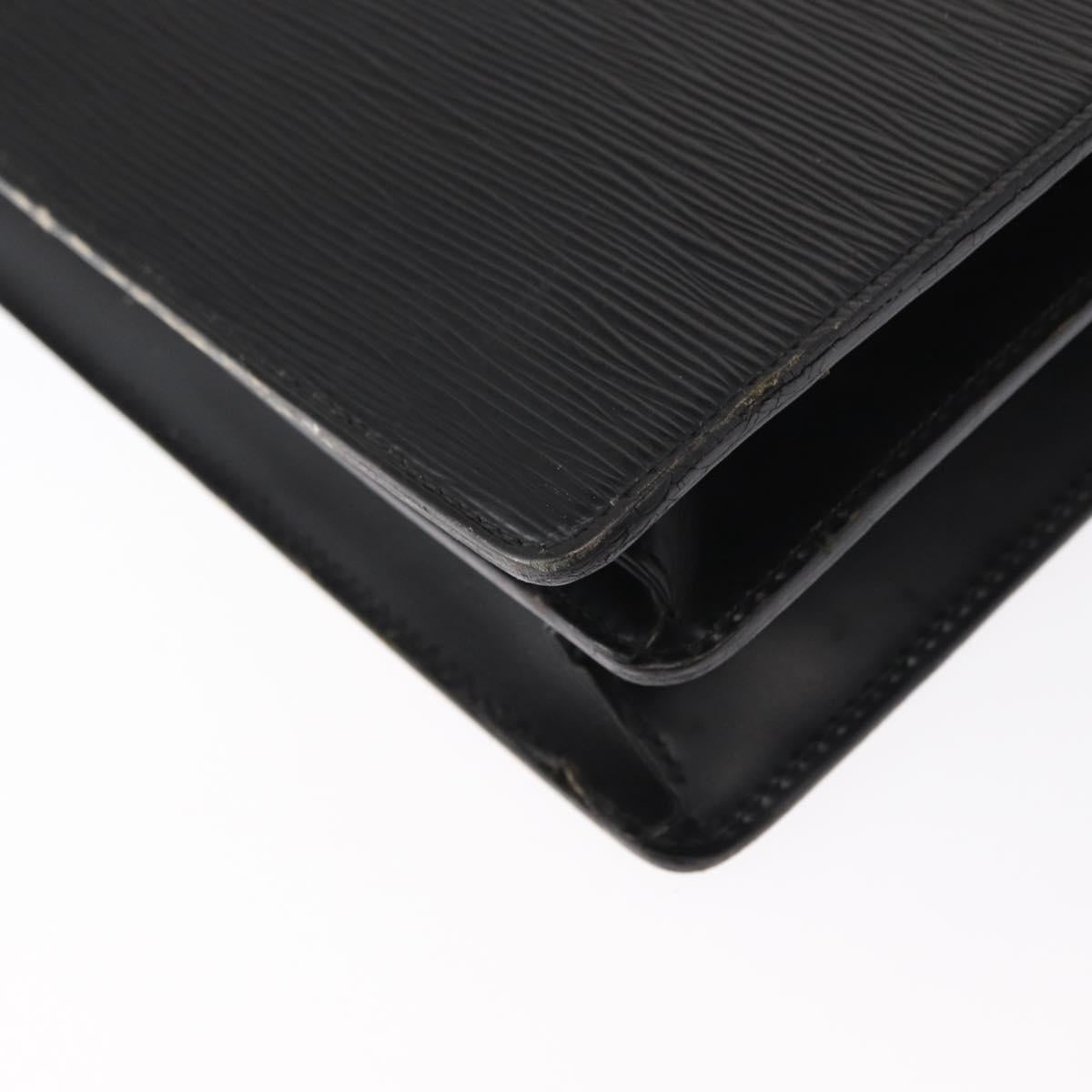 LOUIS VUITTON Epi Serviette Ambassador Business Bag Black M54412 LV Auth BA8580