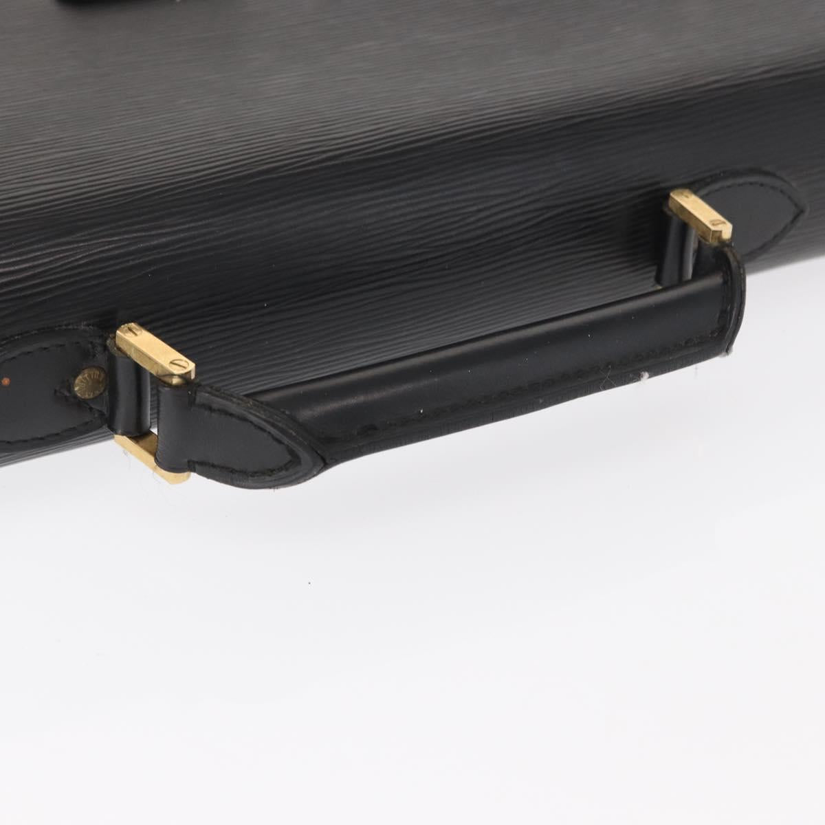 LOUIS VUITTON Epi Serviette Ambassador Business Bag Black M54412 LV Auth BA8580