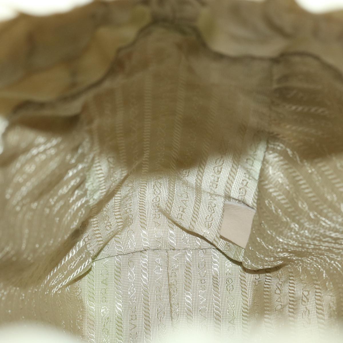 PRADA Shoulder Bag Nylon Beige Auth ac1841