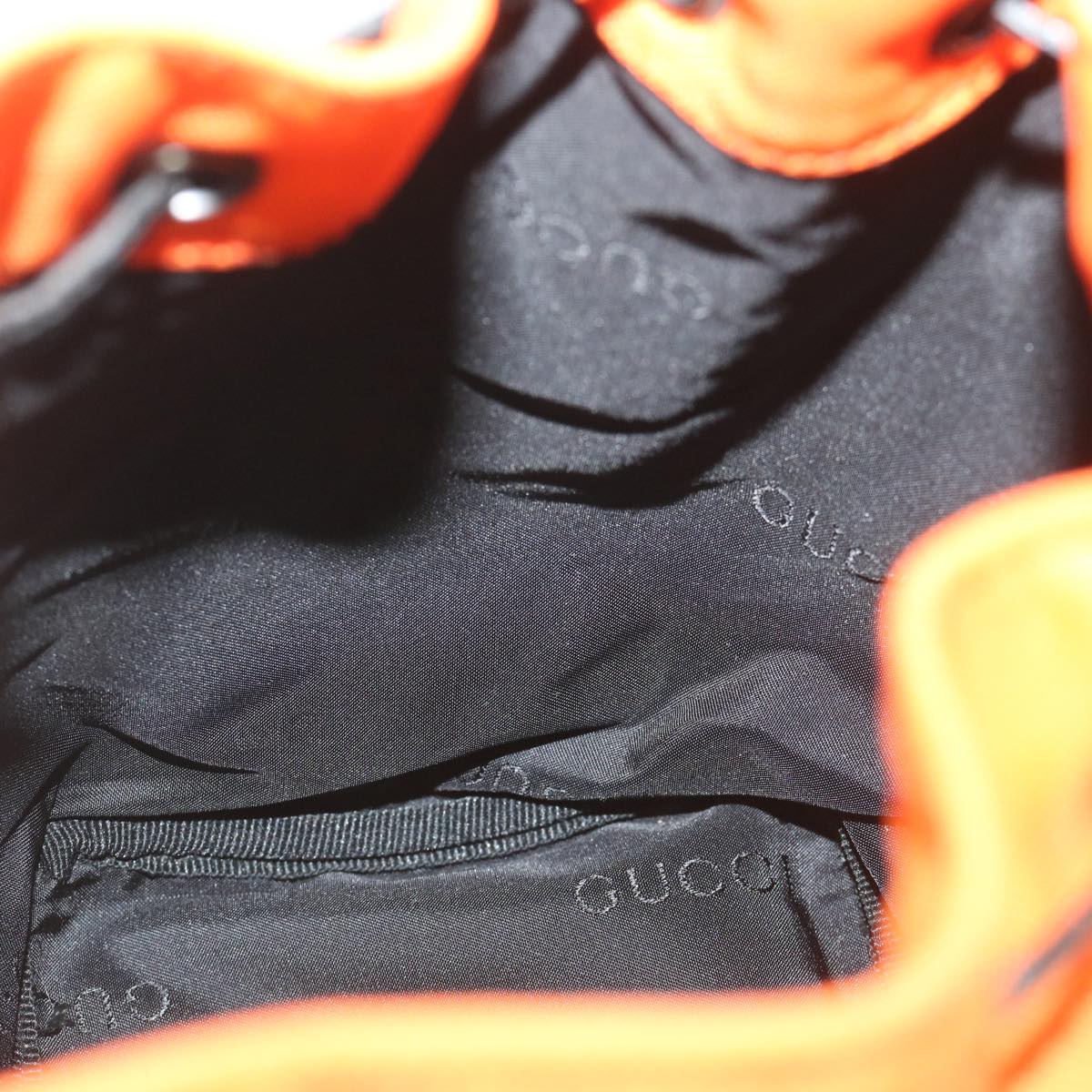 GUCCI Pouch Canvas Orange 039 0973 Auth ac2314
