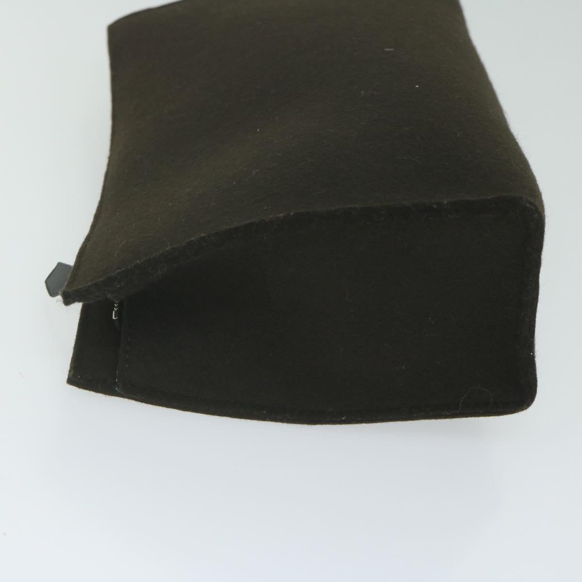 HERMES Pouch Wool Brown Auth ac2590