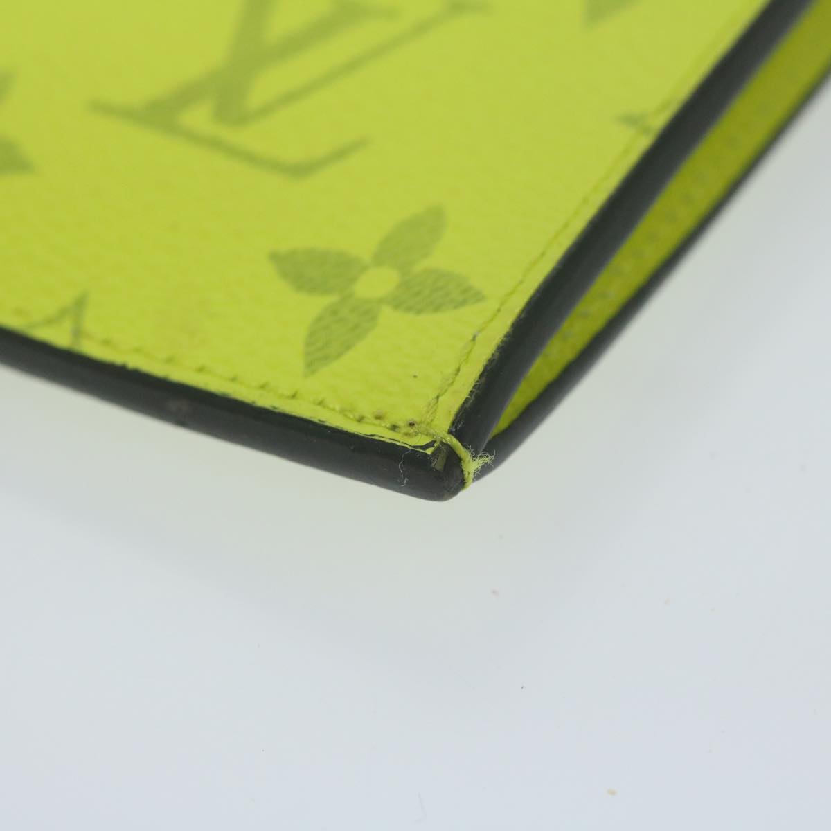 LOUIS VUITTON Tiger Lama Monogram Coin Card Holder Yellow M30950 LV Auth ac2646