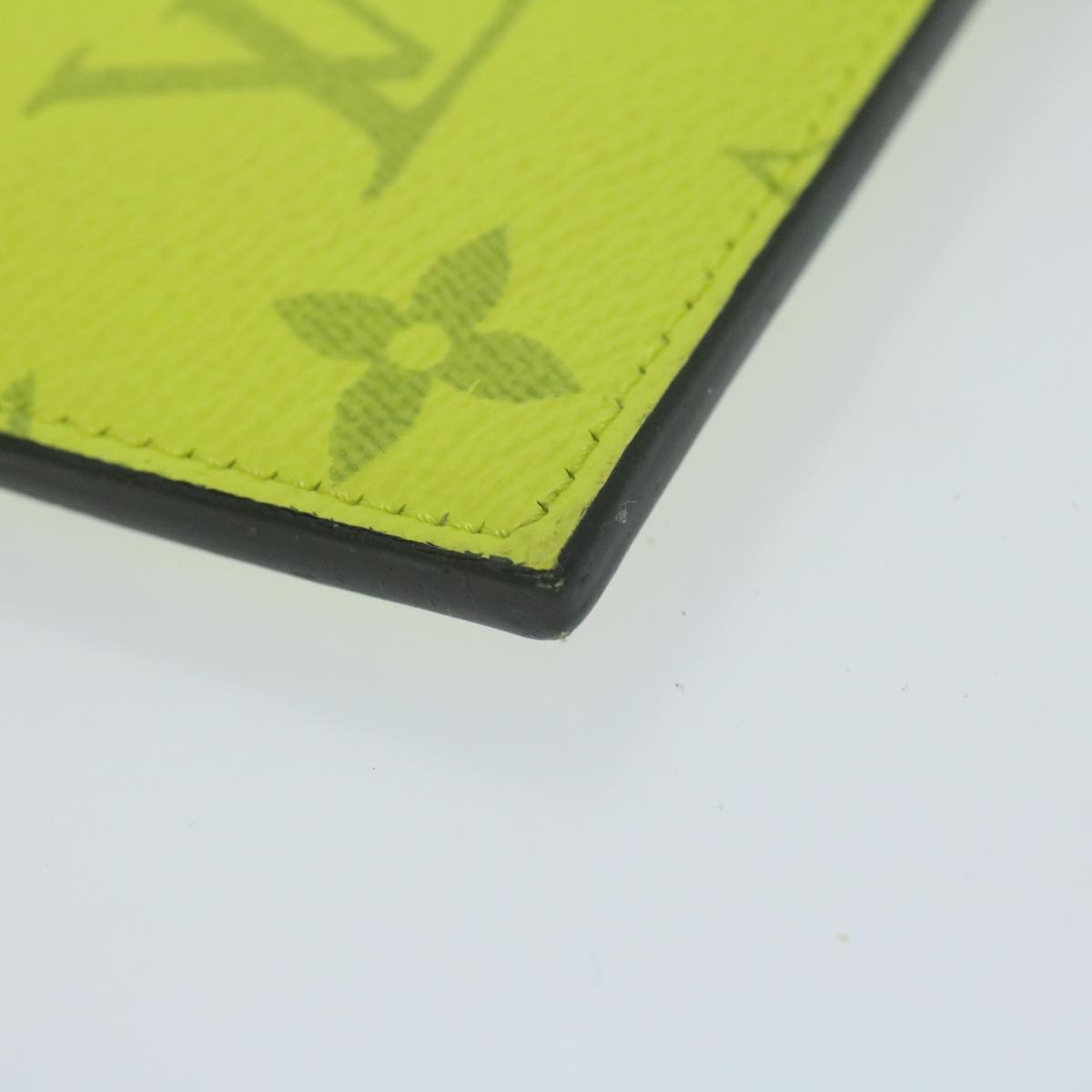 LOUIS VUITTON Tiger Lama Monogram Coin Card Holder Yellow M30950 LV Auth ac2646