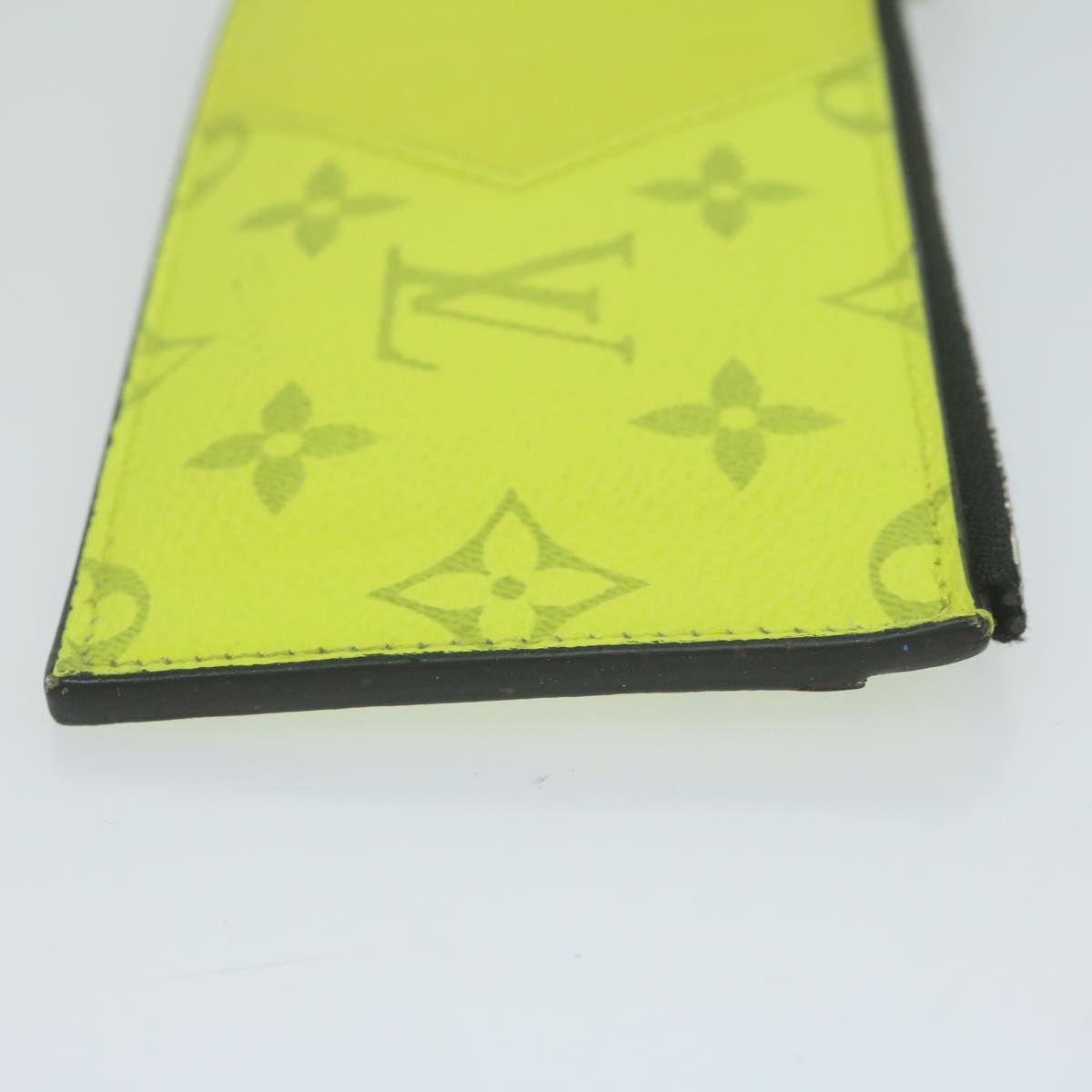 LOUIS VUITTON Tiger Lama Monogram Coin Card Holder Yellow M30950 LV Auth ac2646