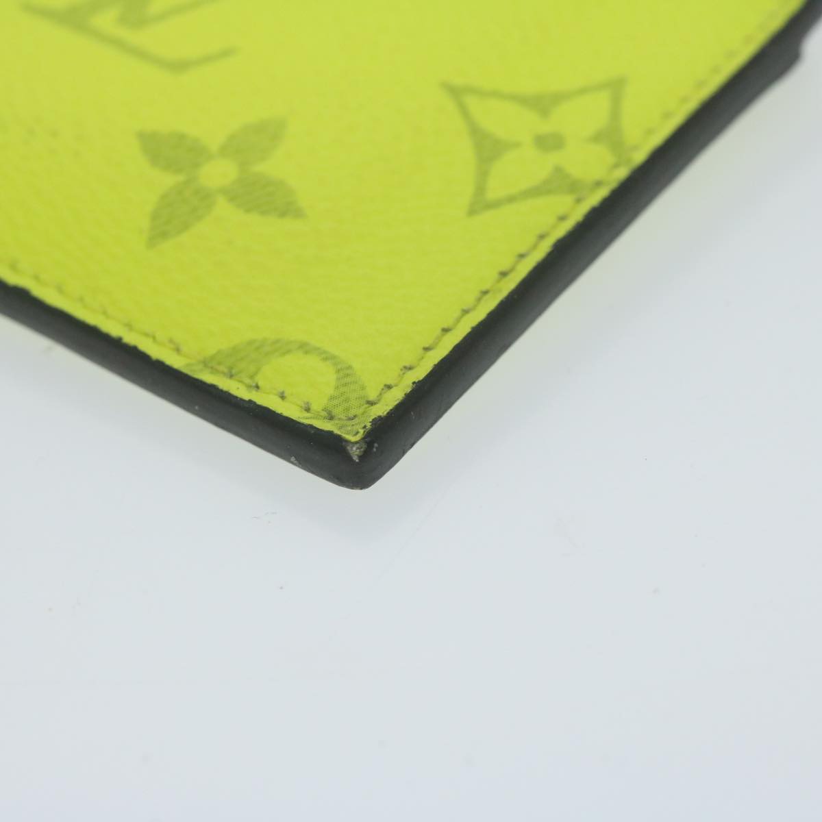 LOUIS VUITTON Tiger Lama Monogram Coin Card Holder Yellow M30950 LV Auth ac2646