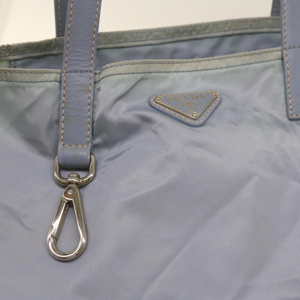 PRADA Tote Bag Nylon Light Blue Auth ac2744