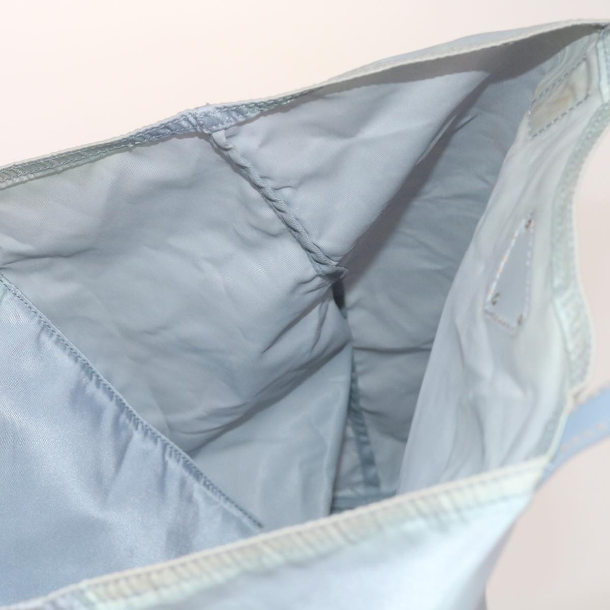 PRADA Tote Bag Nylon Light Blue Auth ac2744