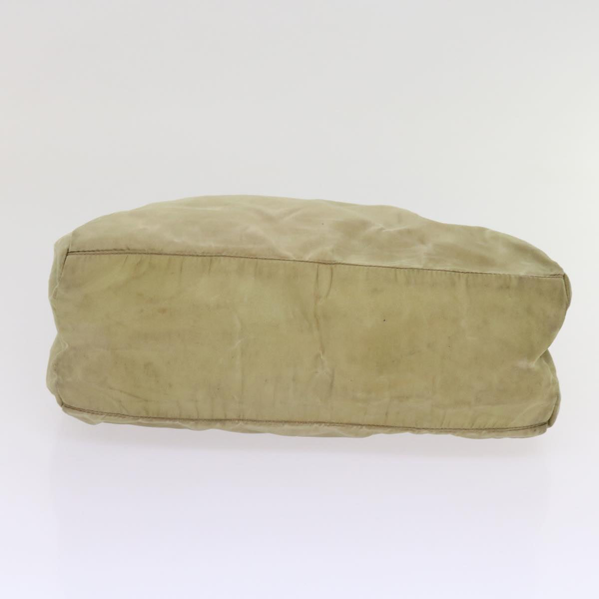 PRADA Hand Bag Nylon Beige Auth ac2748