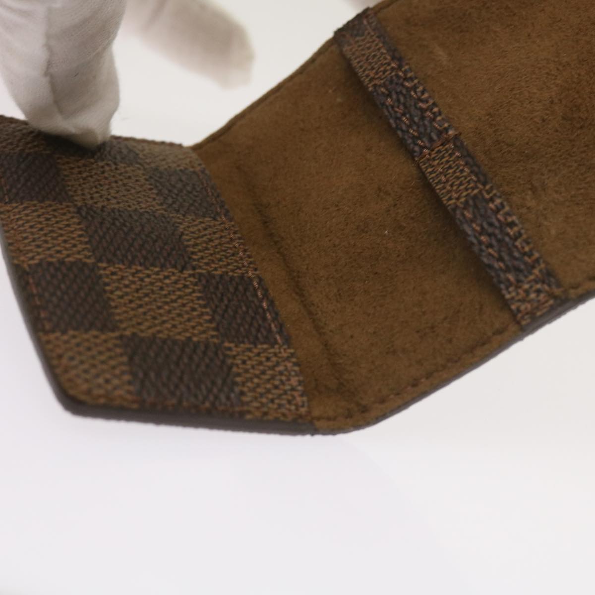 LOUIS VUITTON Damier Ebene Cuff Case Cuffs M30964 LV Auth ac2763V