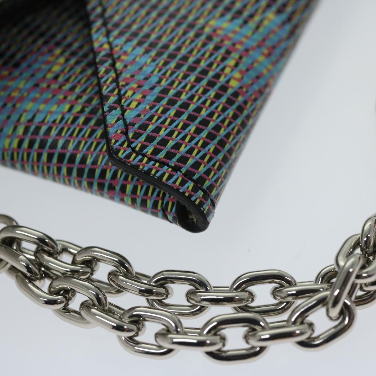 LOUIS VUITTON Monogram LV Pop Kirigami Necklace Blue N60278 LV Auth ac2845