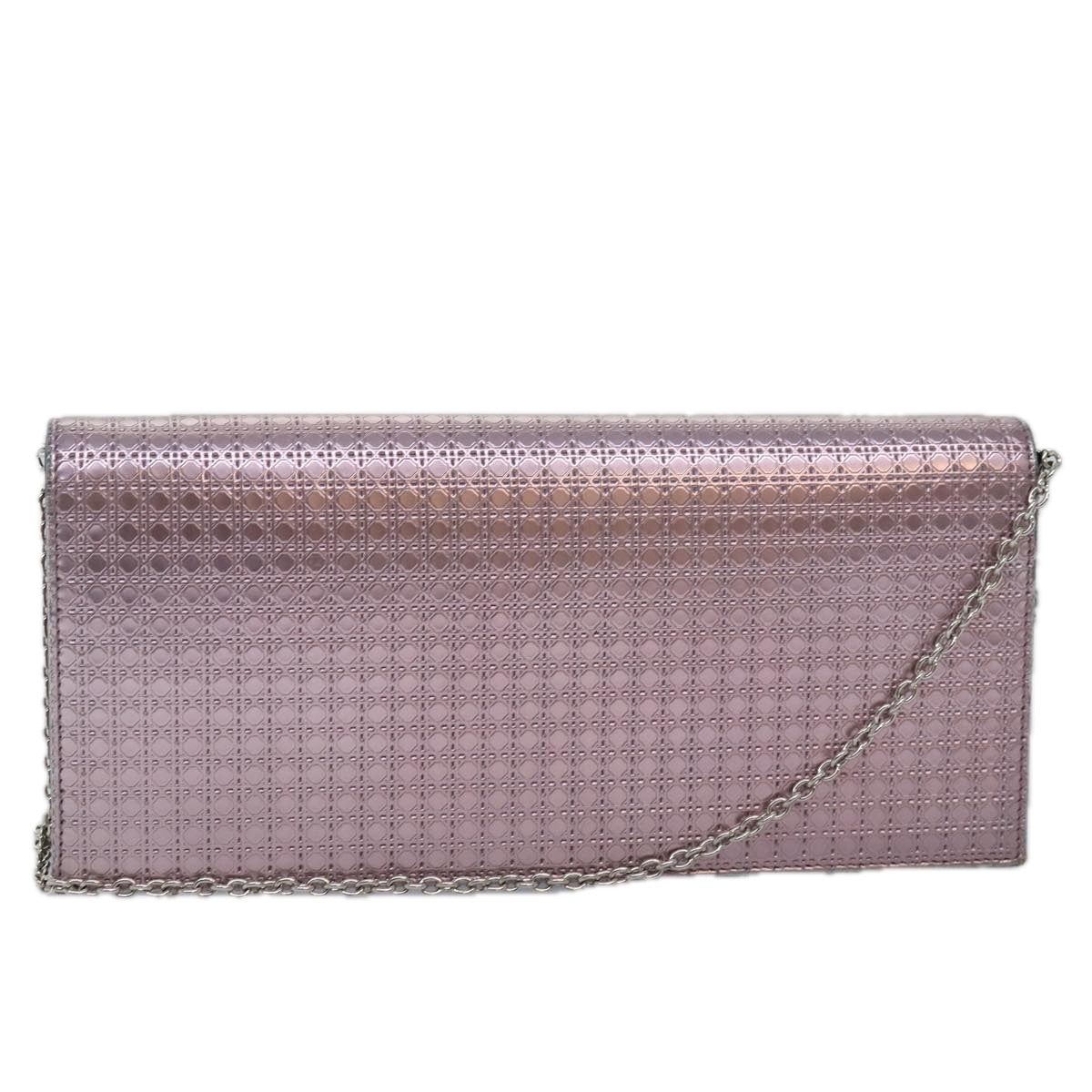 Christian Dior Lady Dior Canage Chain Shoulder Bag PVC Pink Auth ac3024V