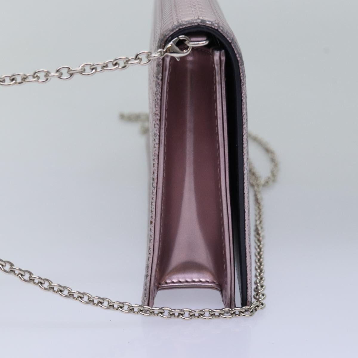 Christian Dior Lady Dior Canage Chain Shoulder Bag PVC Pink Auth ac3024V