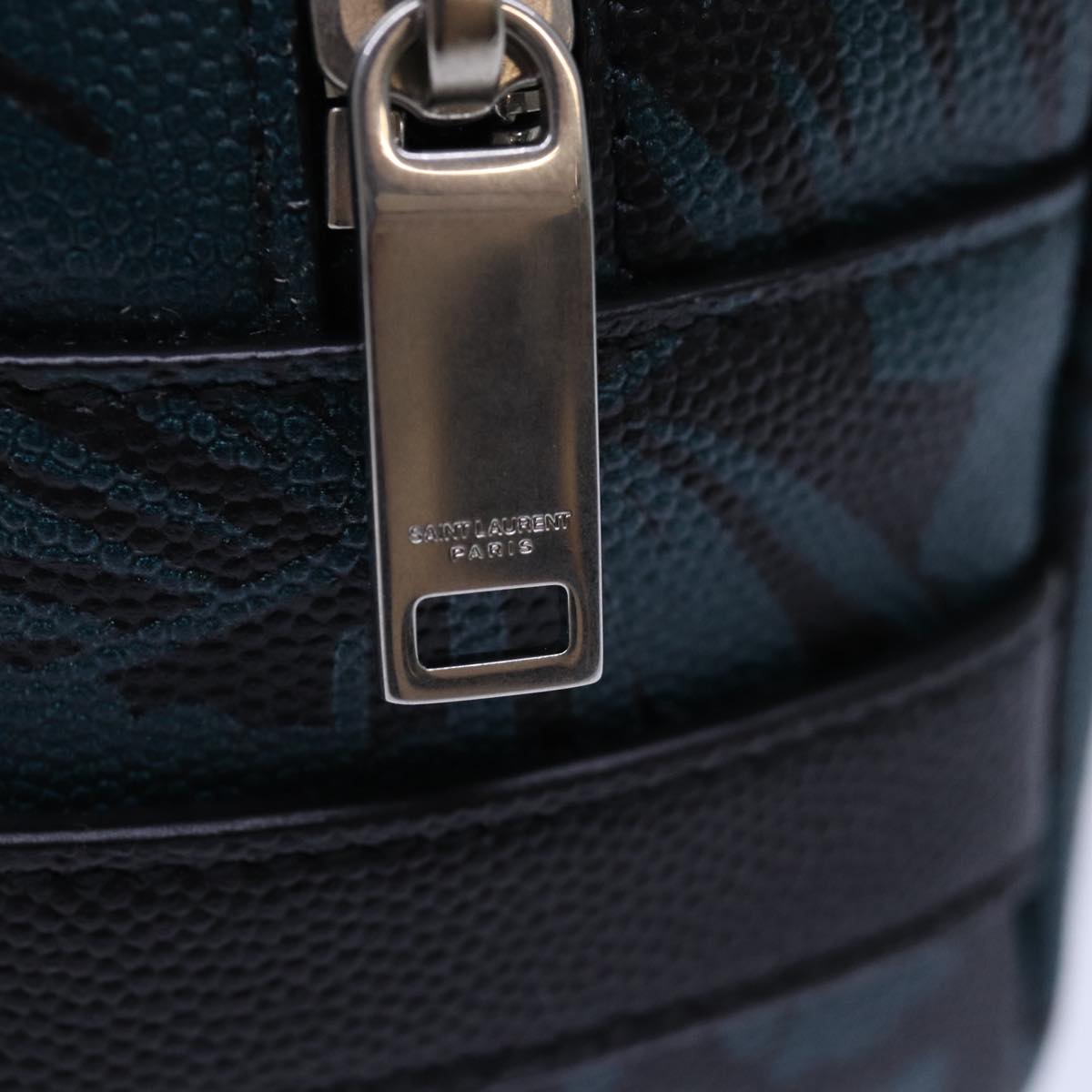 SAINT LAURENT Pouch PVC Green Auth ac3173