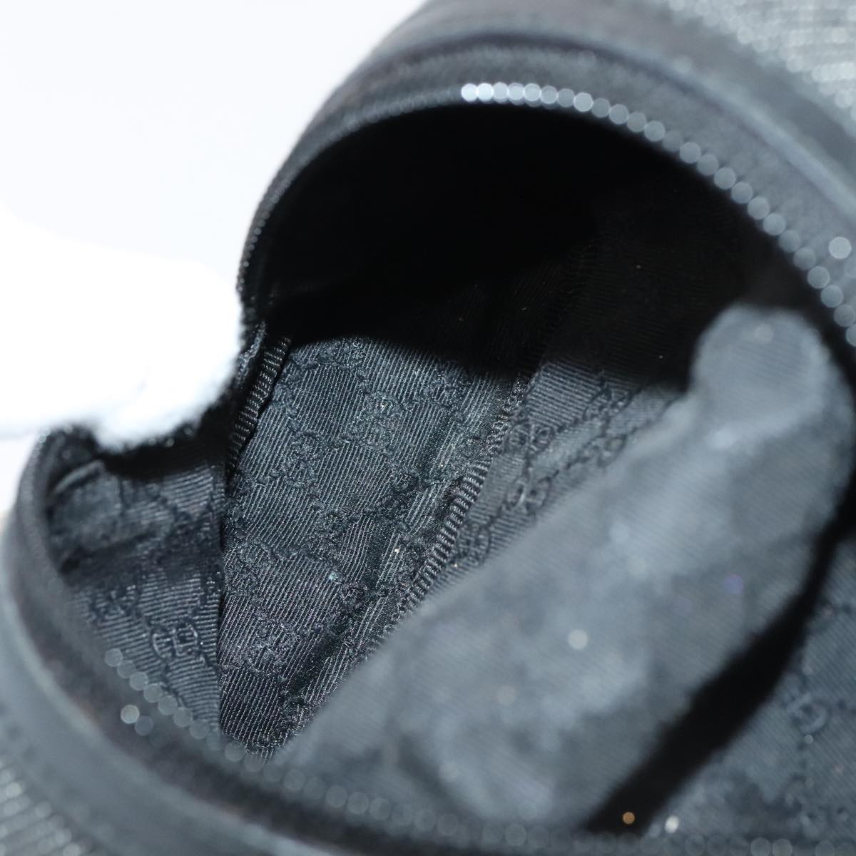 GUCCI Pouch Denim Gray Silver 90627 Auth ac3227