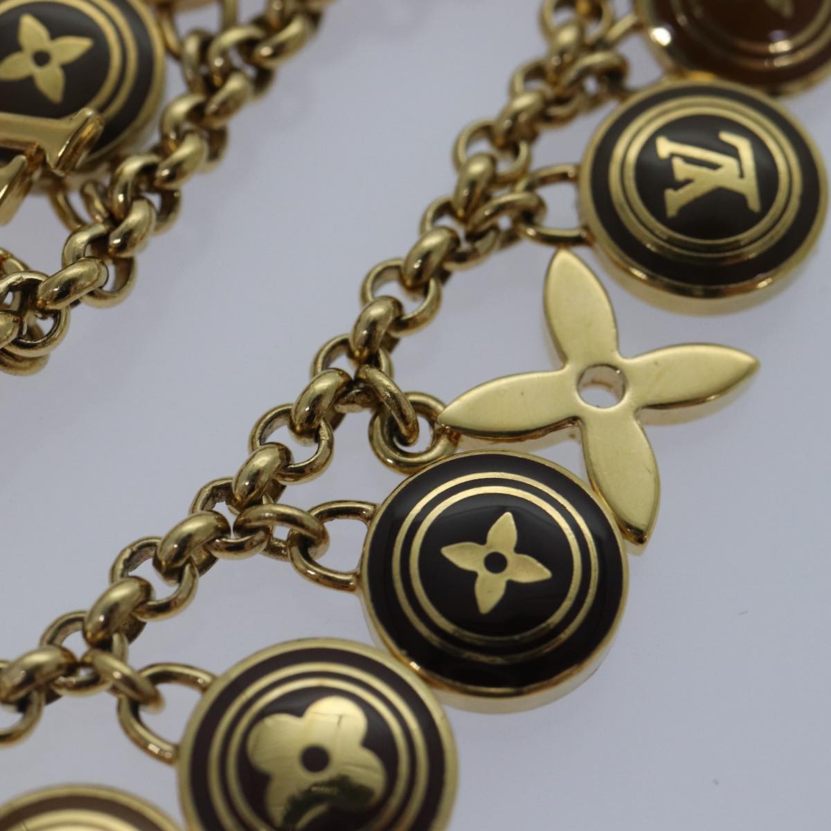 LOUIS VUITTON Monogram Porte Cles Chainne Pastilles Charm M66172 LV Auth ac3239