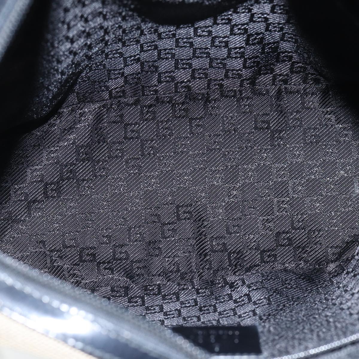 GUCCI Shoulder Bag Canvas Beige Auth ac3261