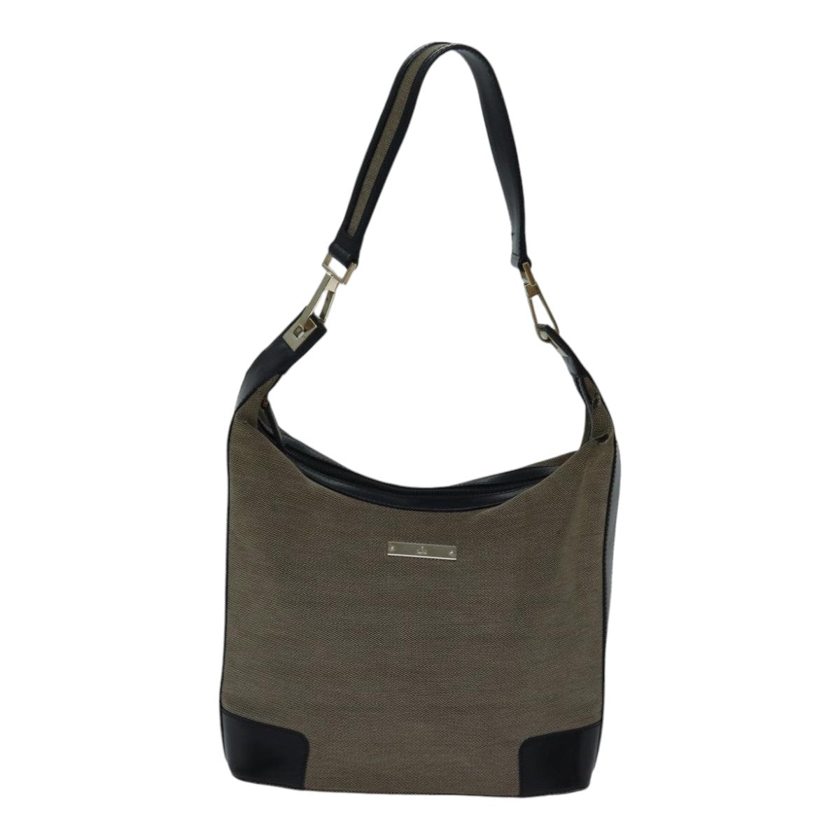 GUCCI Shoulder Bag Canvas Beige Auth ac3261