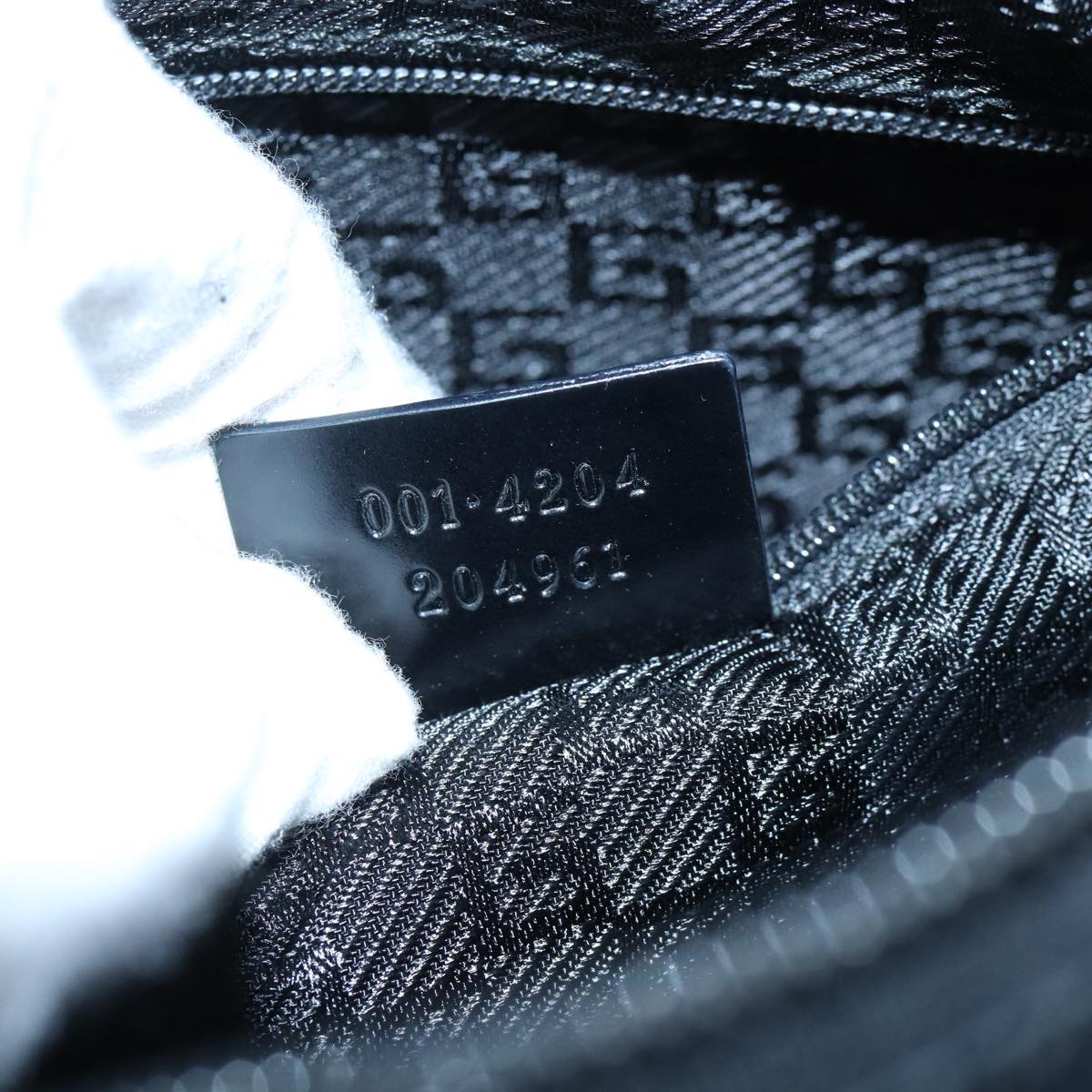 GUCCI Shoulder Bag Canvas Beige Auth ac3261