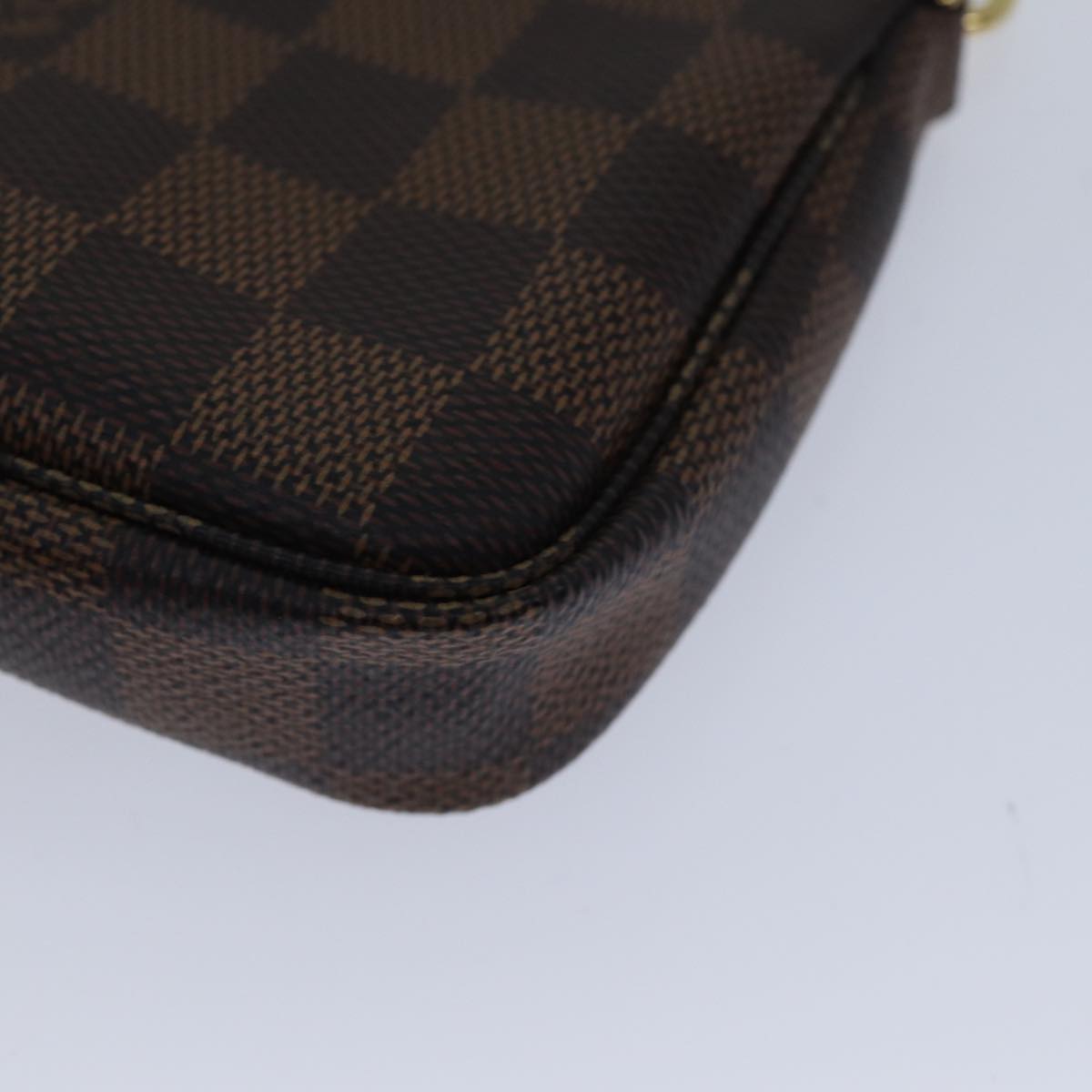 LOUIS VUITTON Damier Ebene Mini Pochette Accessoires Pouch N58009 LV Auth ac3267