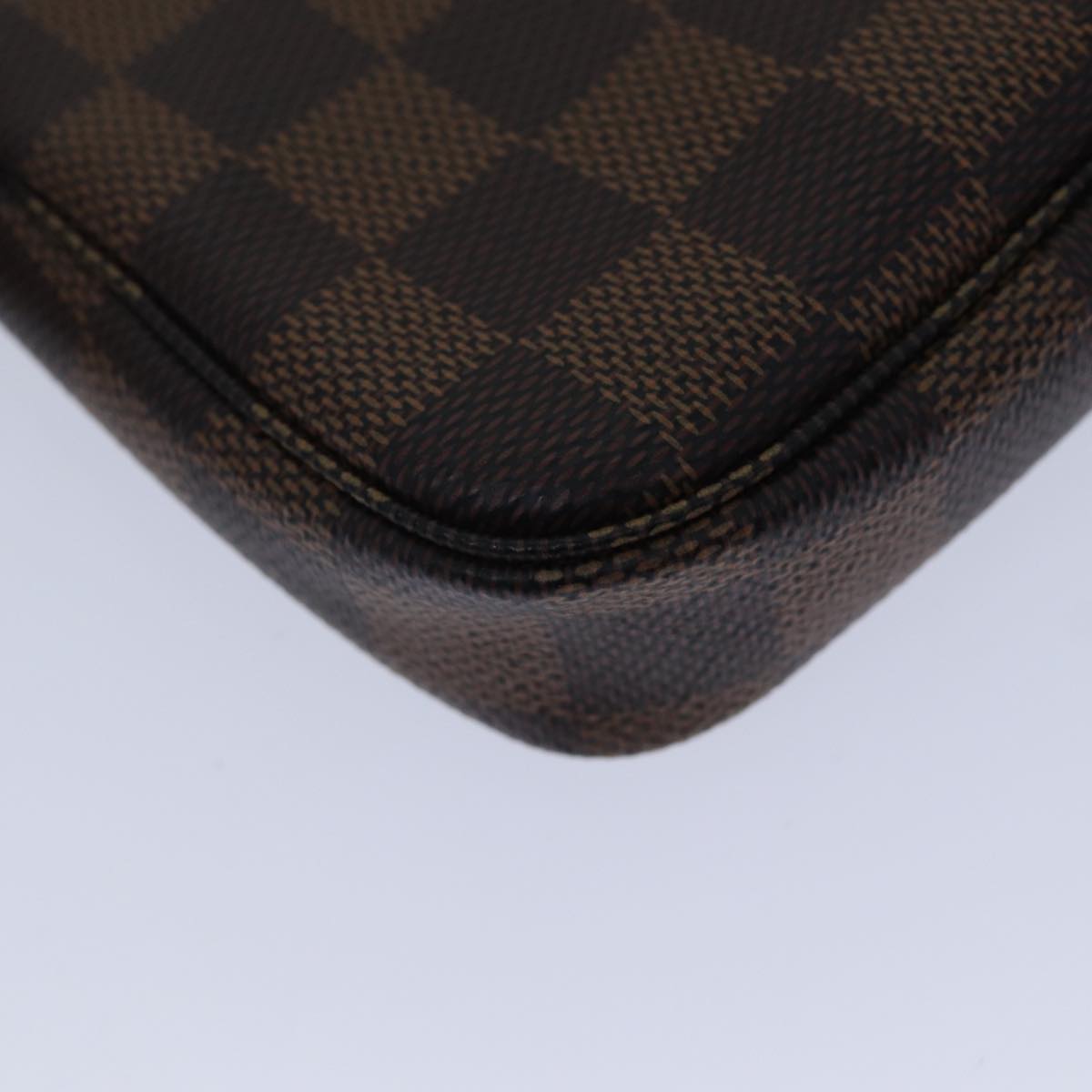 LOUIS VUITTON Damier Ebene Mini Pochette Accessoires Pouch N58009 LV Auth ac3267