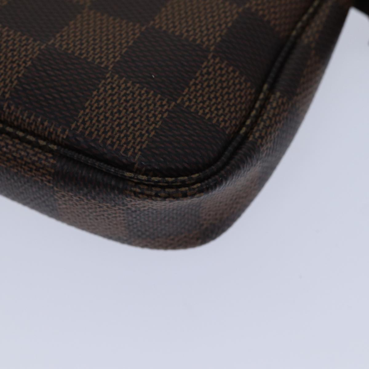 LOUIS VUITTON Damier Ebene Mini Pochette Accessoires Pouch N58009 LV Auth ac3267
