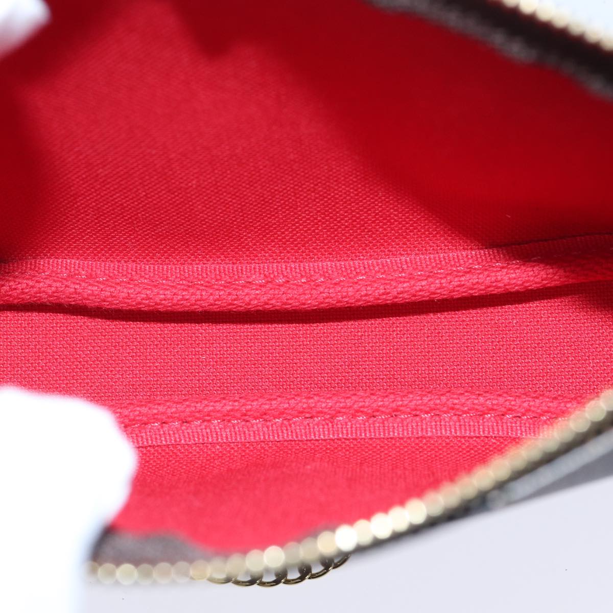 LOUIS VUITTON Damier Ebene Mini Pochette Accessoires Pouch N58009 LV Auth ac3267