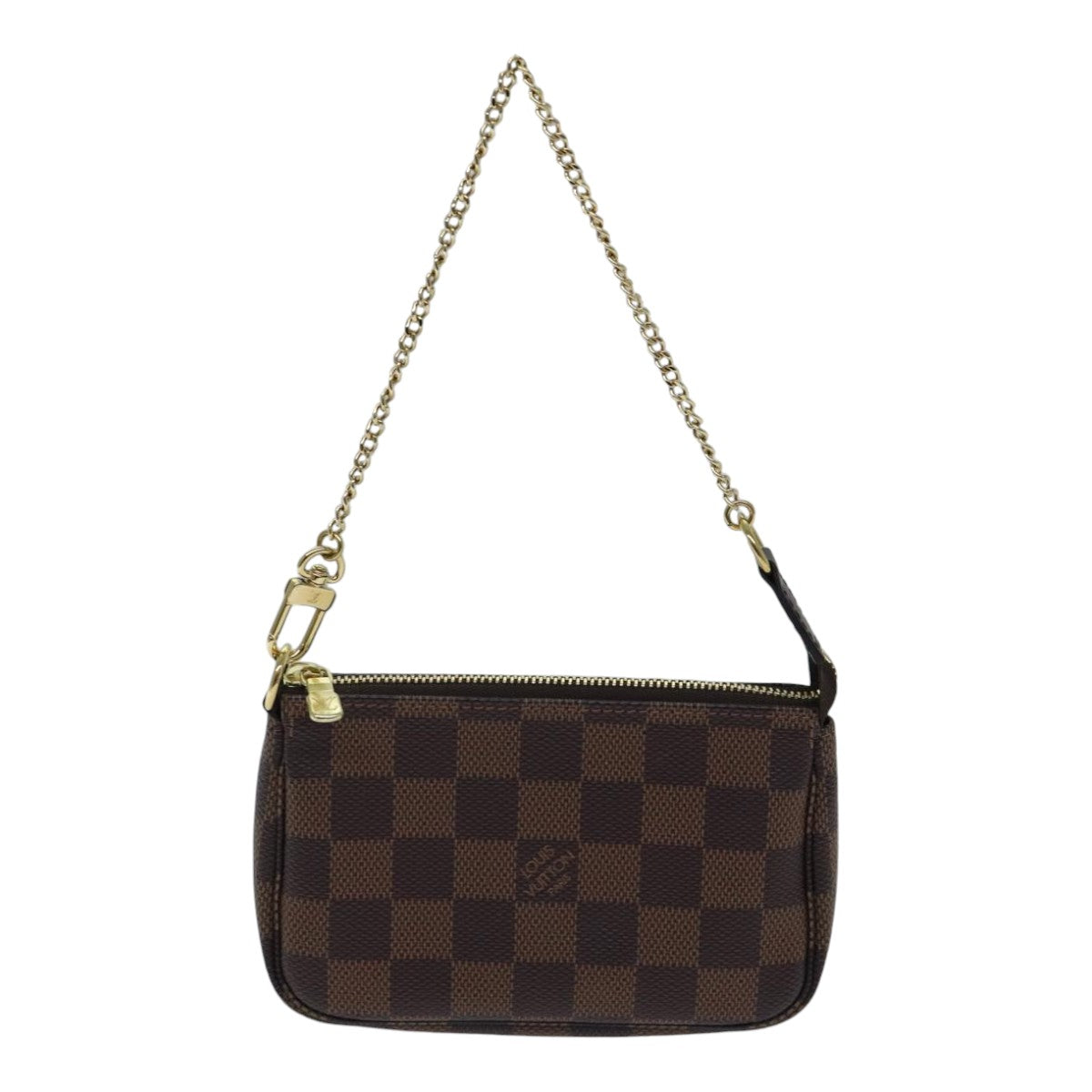 LOUIS VUITTON Damier Ebene Mini Pochette Accessoires Pouch N58009 LV Auth ac3267