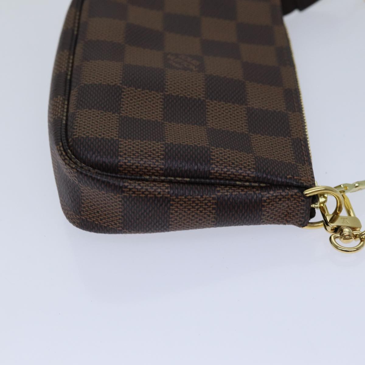 LOUIS VUITTON Damier Ebene Mini Pochette Accessoires Pouch N58009 LV Auth ac3267