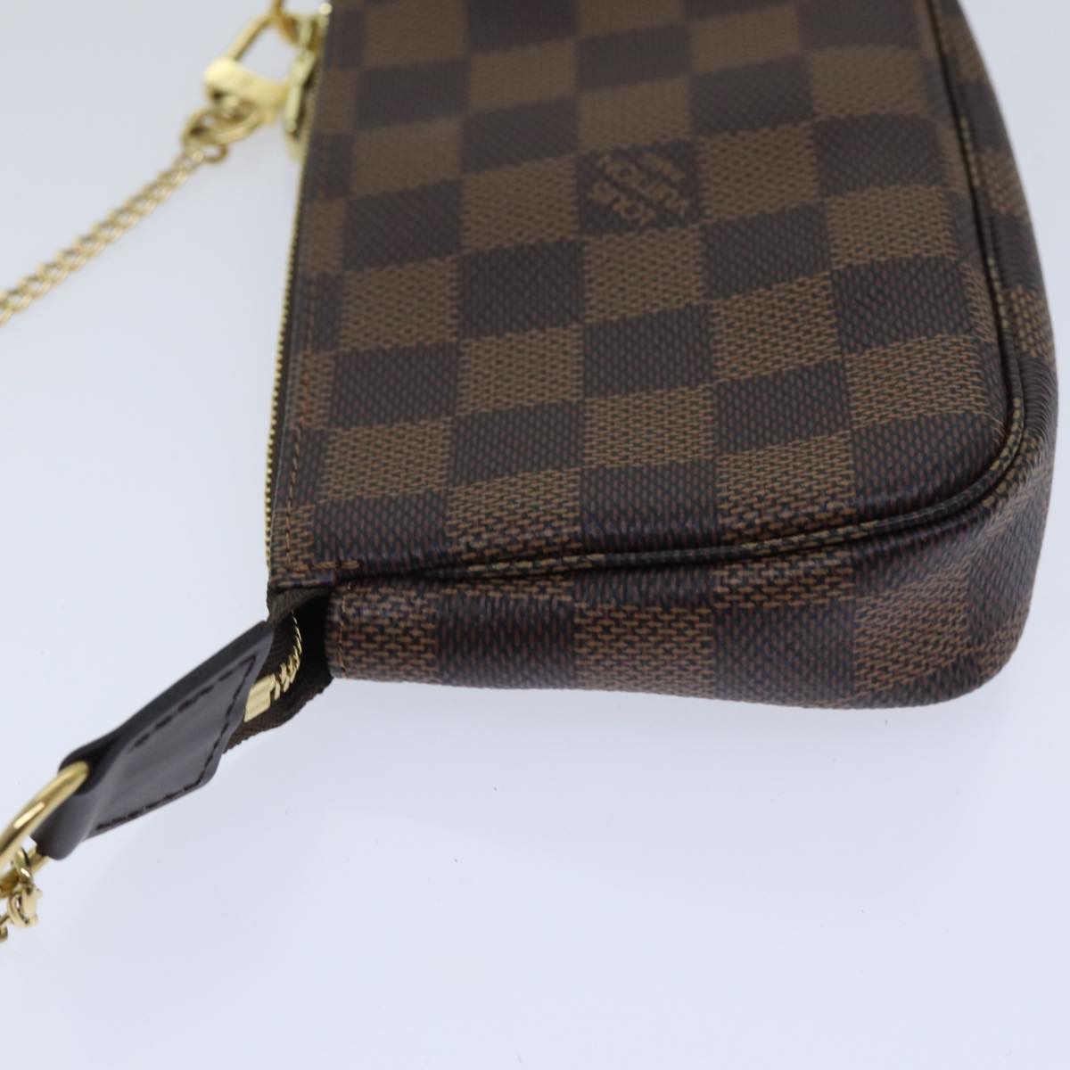 LOUIS VUITTON Damier Ebene Mini Pochette Accessoires Pouch N58009 LV Auth ac3267
