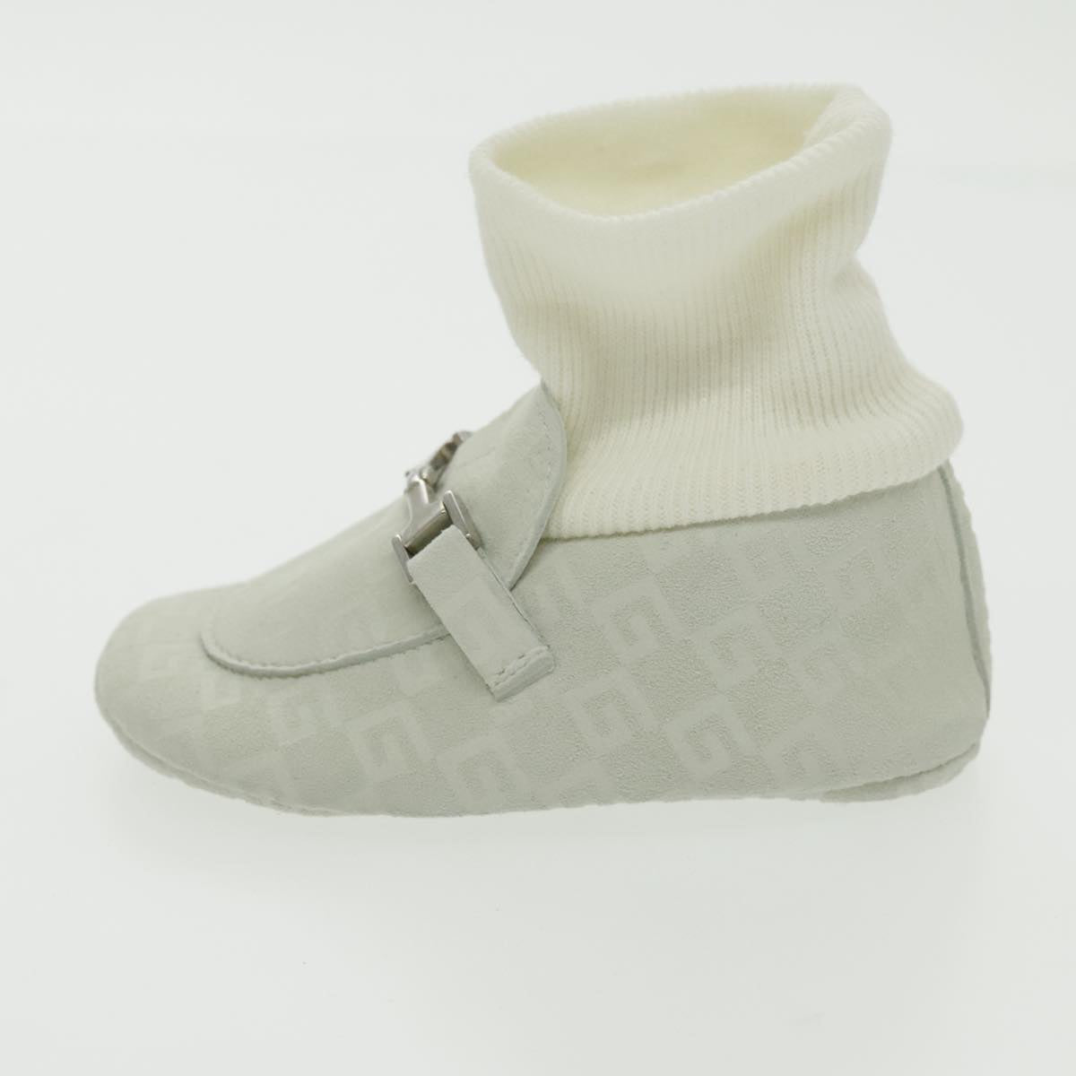 GUCCI Baby Shoes Suede White Auth ac3288