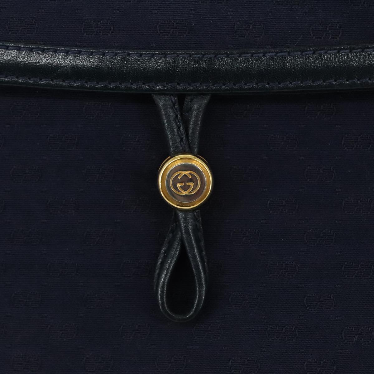 GUCCI Micro GG Canvas Shoulder Bag Navy Auth ac3454