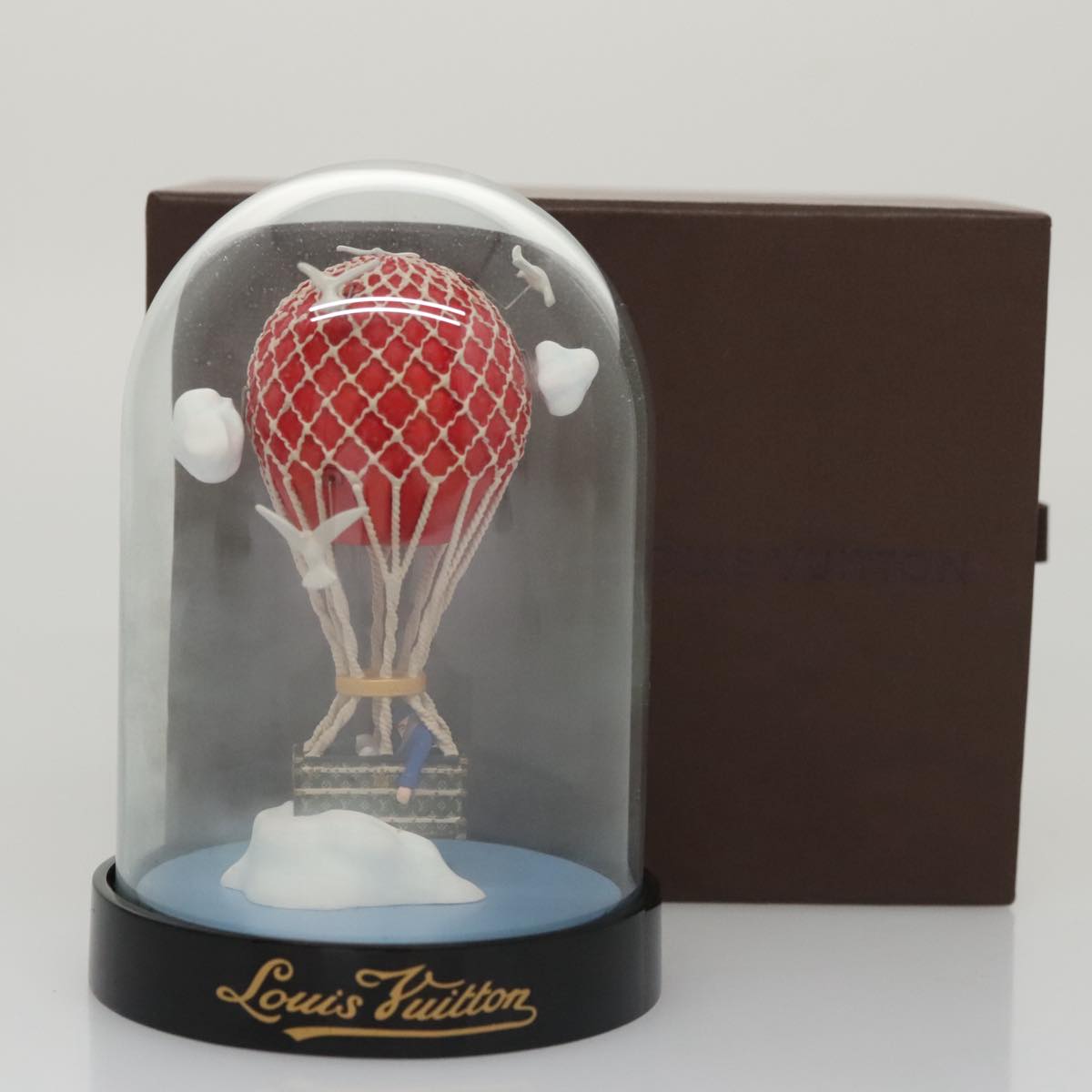 LOUIS VUITTON Snow Globe Balloon VIP Only Clear Red LV Auth ac3487