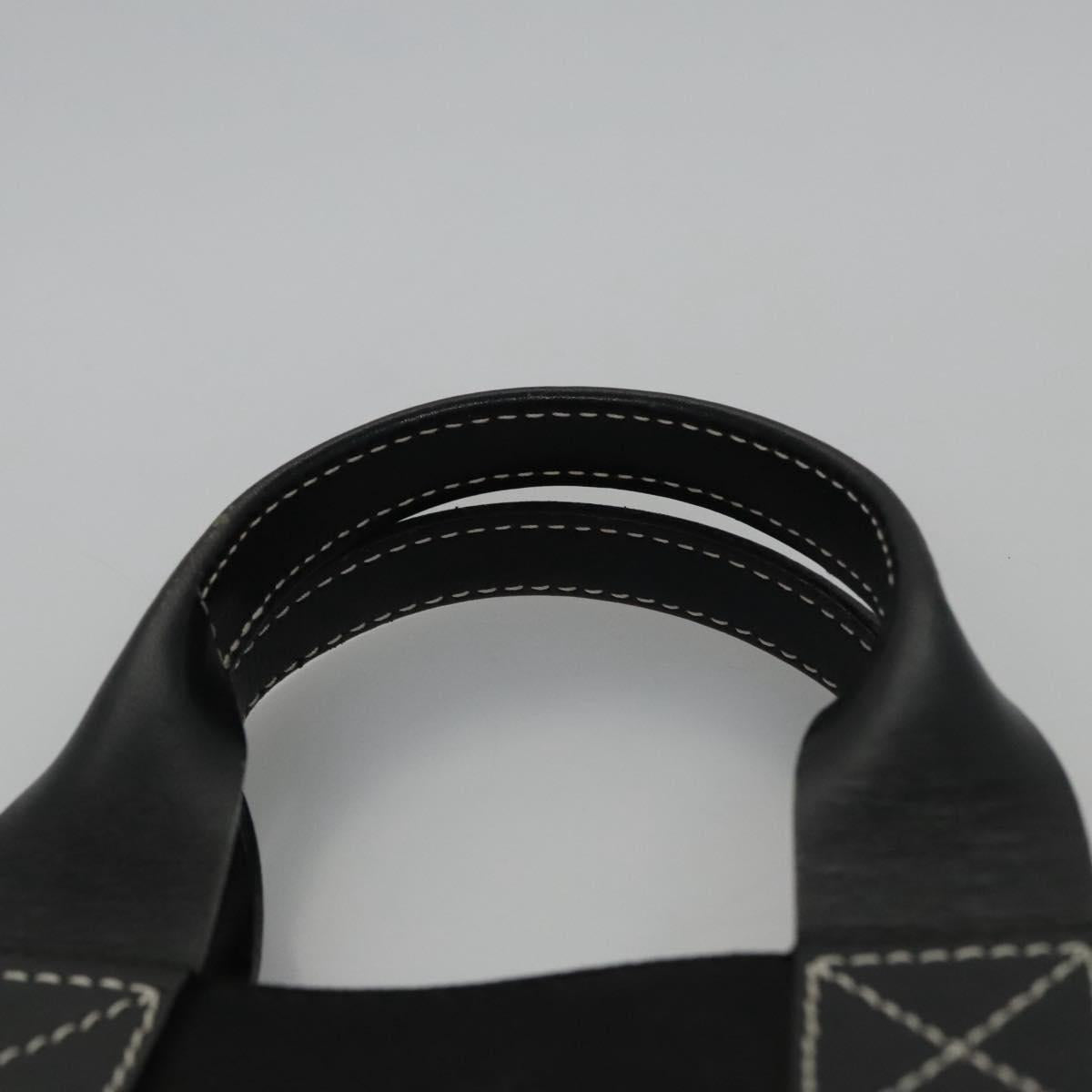 BURBERRY Blue Label Hand Bag Canvas Black Auth ac3538