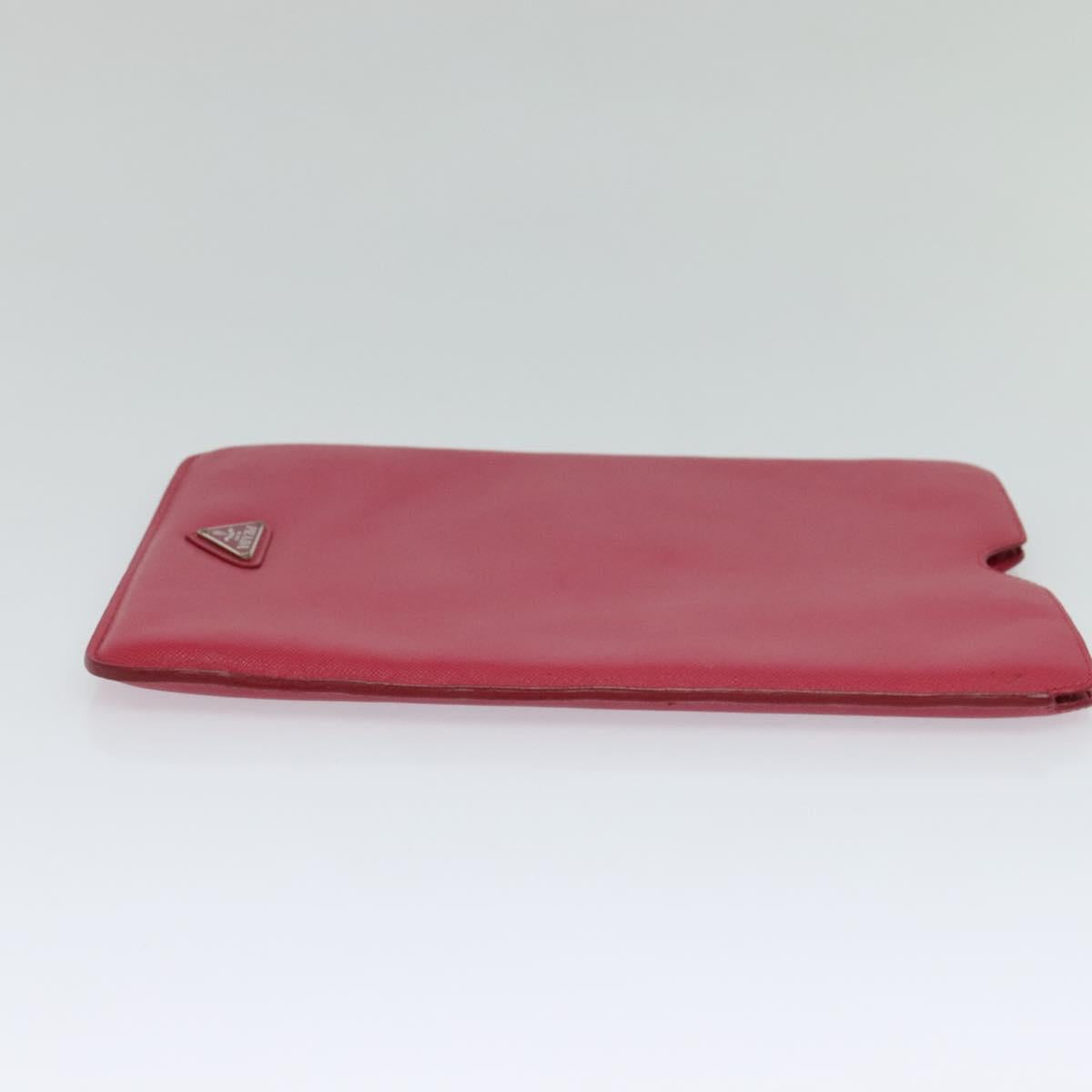 PRADA iPad Case Safiano leather Pink Auth ac3551